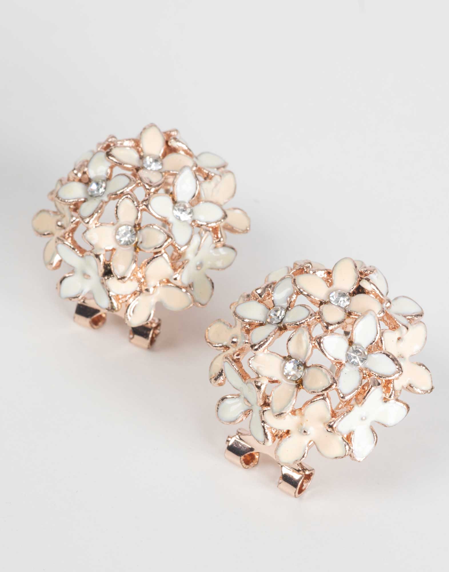 Vintage - Orecchini a clip con fiori - immagine 2