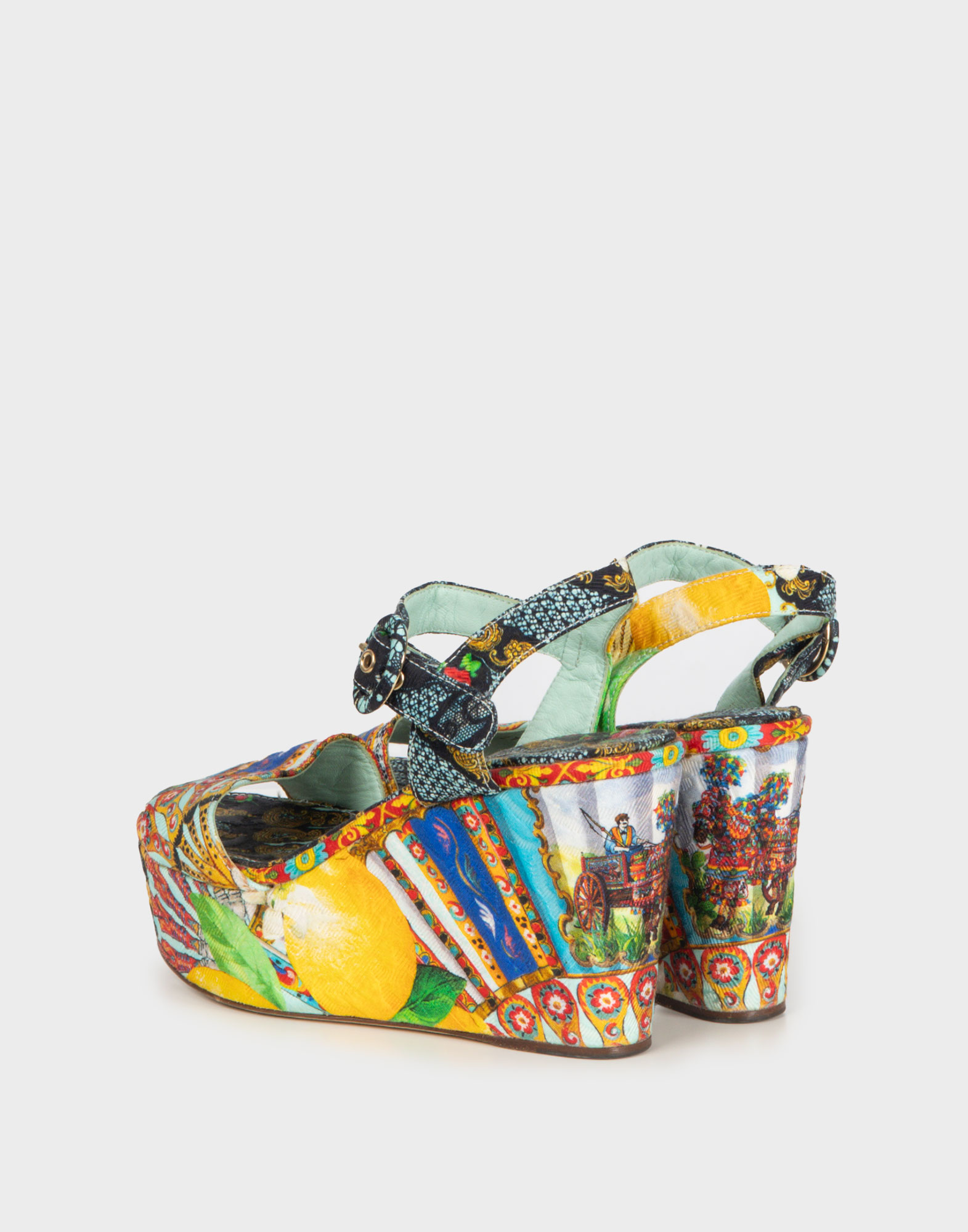 Dolce e Gabbana - Satin Sandals with Patterns - Image 3
