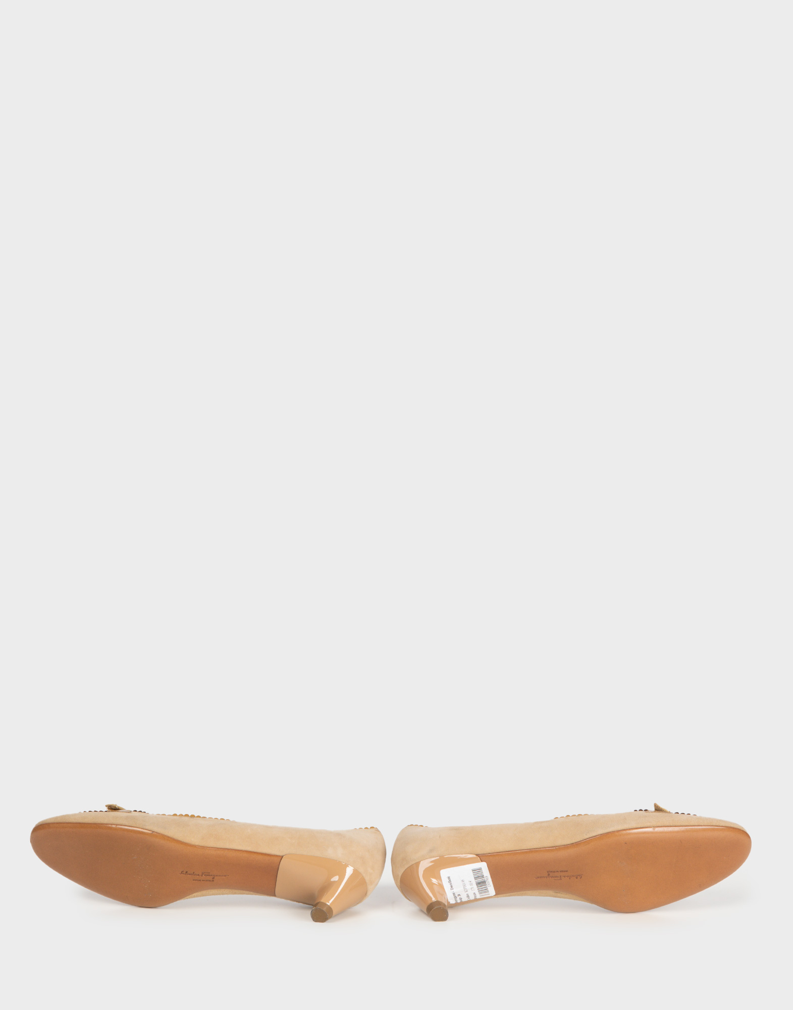 Salvatore Ferragamo - 1990s beige suede shoes - Image 4