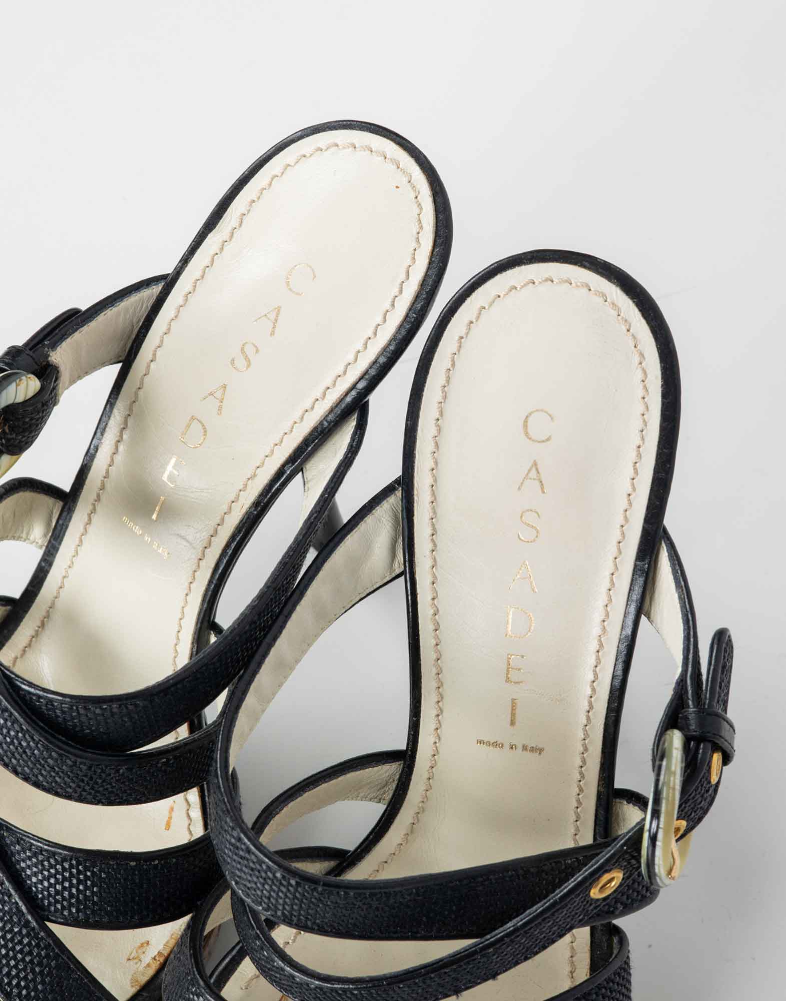 Casadei - Black sandals with straps - Image 5