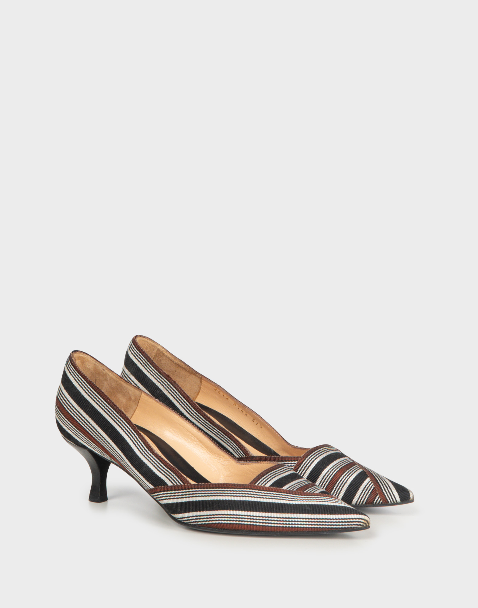 Sergio Rossi - Pointed canvas shoes with heel - Image 2