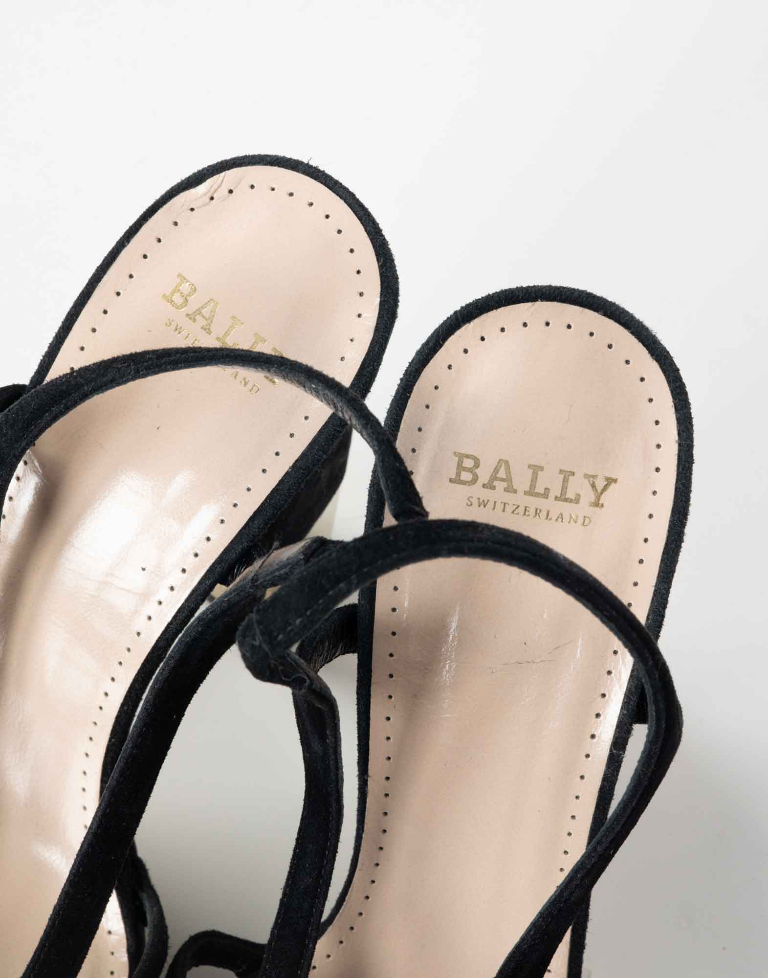 Bally - Sandali neri in camoscio - immagine 5