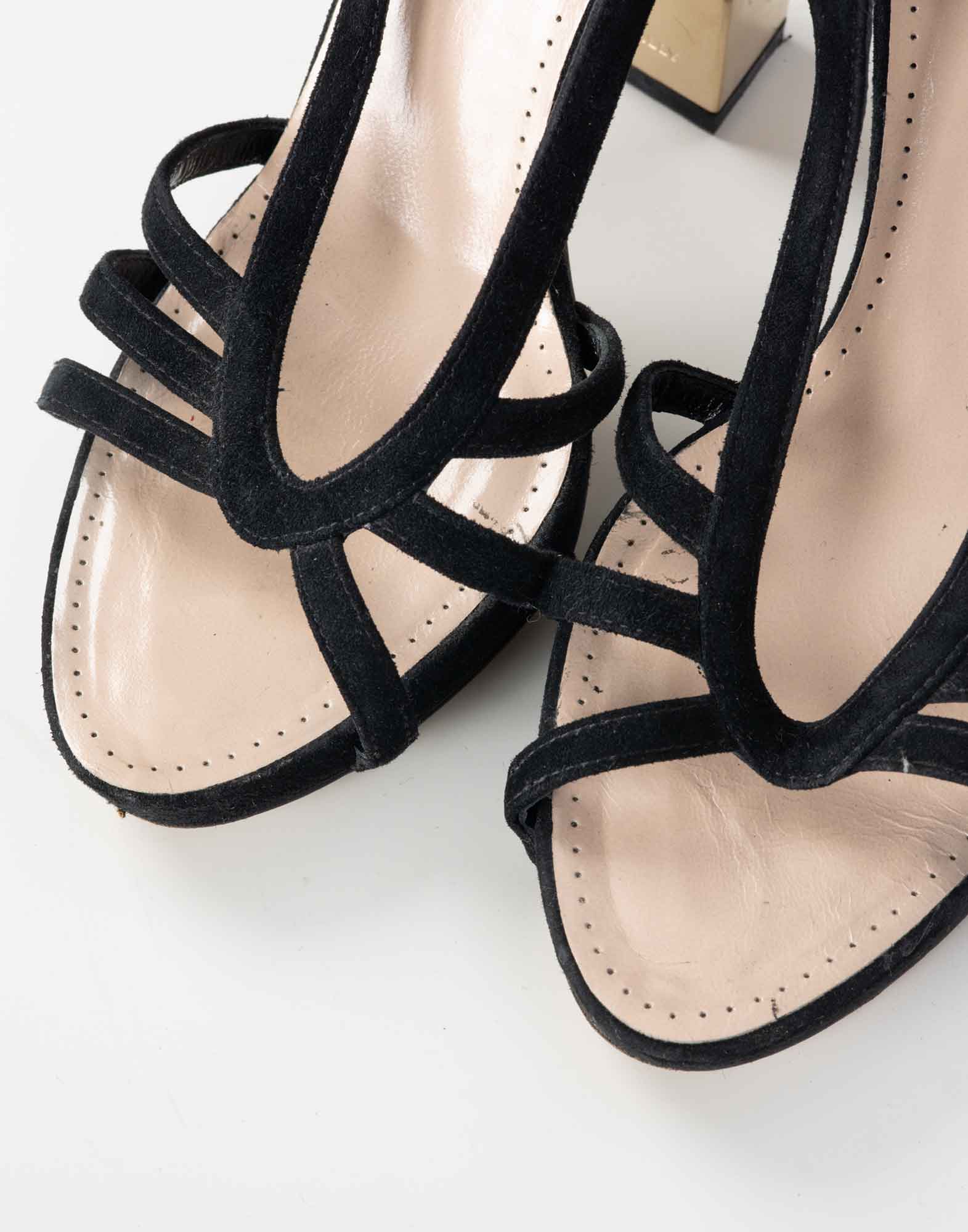 Bally - Sandali neri in camoscio - immagine 6