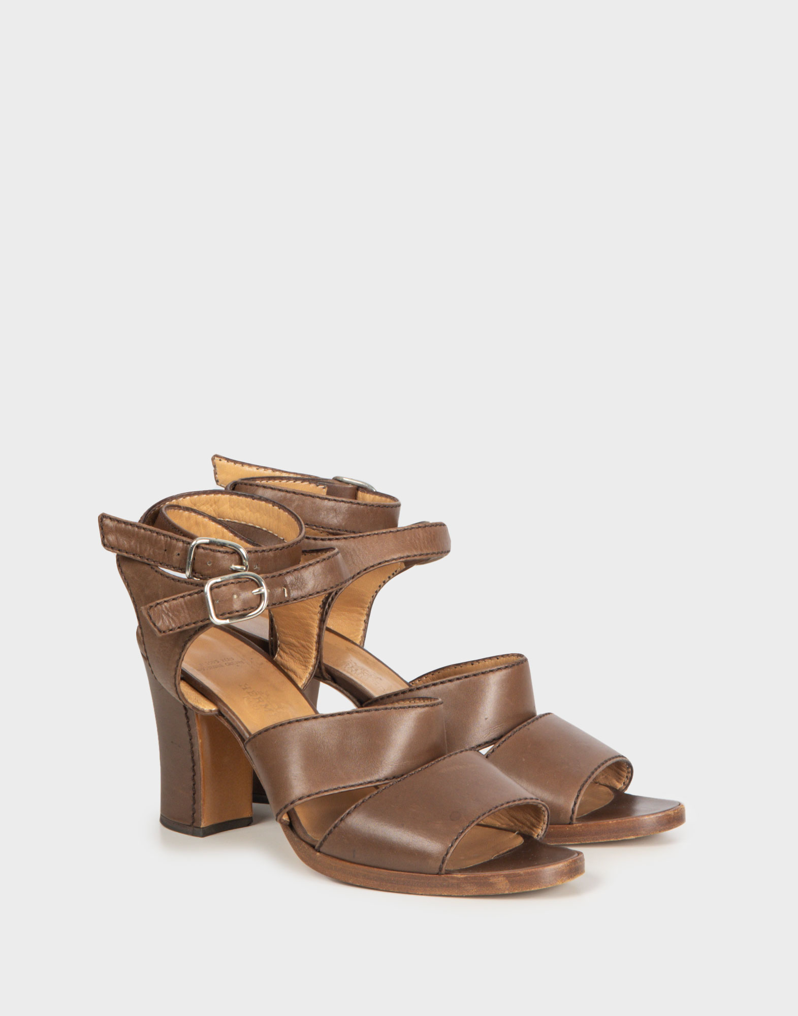 Hermes - Sandali marroni in pelle anni 90 - immagine 2