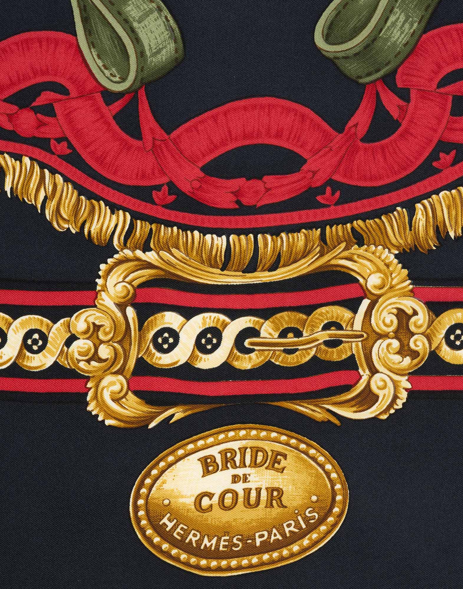 Hermes - 1980s black ‘Bride de Cour’ scarf - Image 2