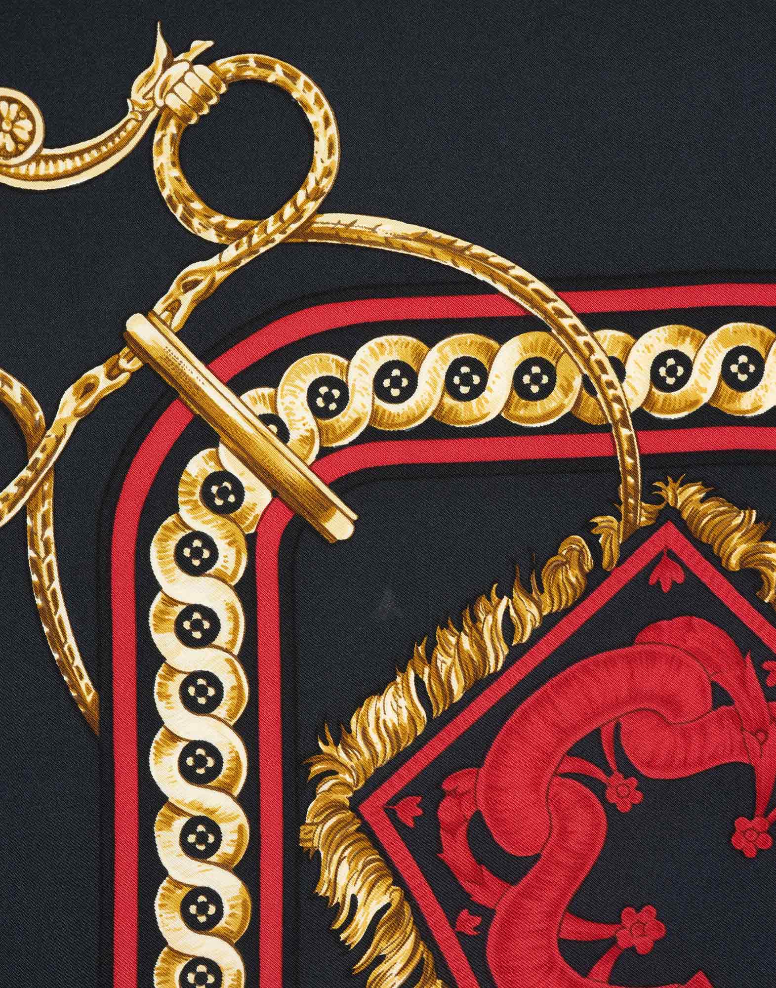 Hermes - 1980s black ‘Bride de Cour’ scarf - Image 4