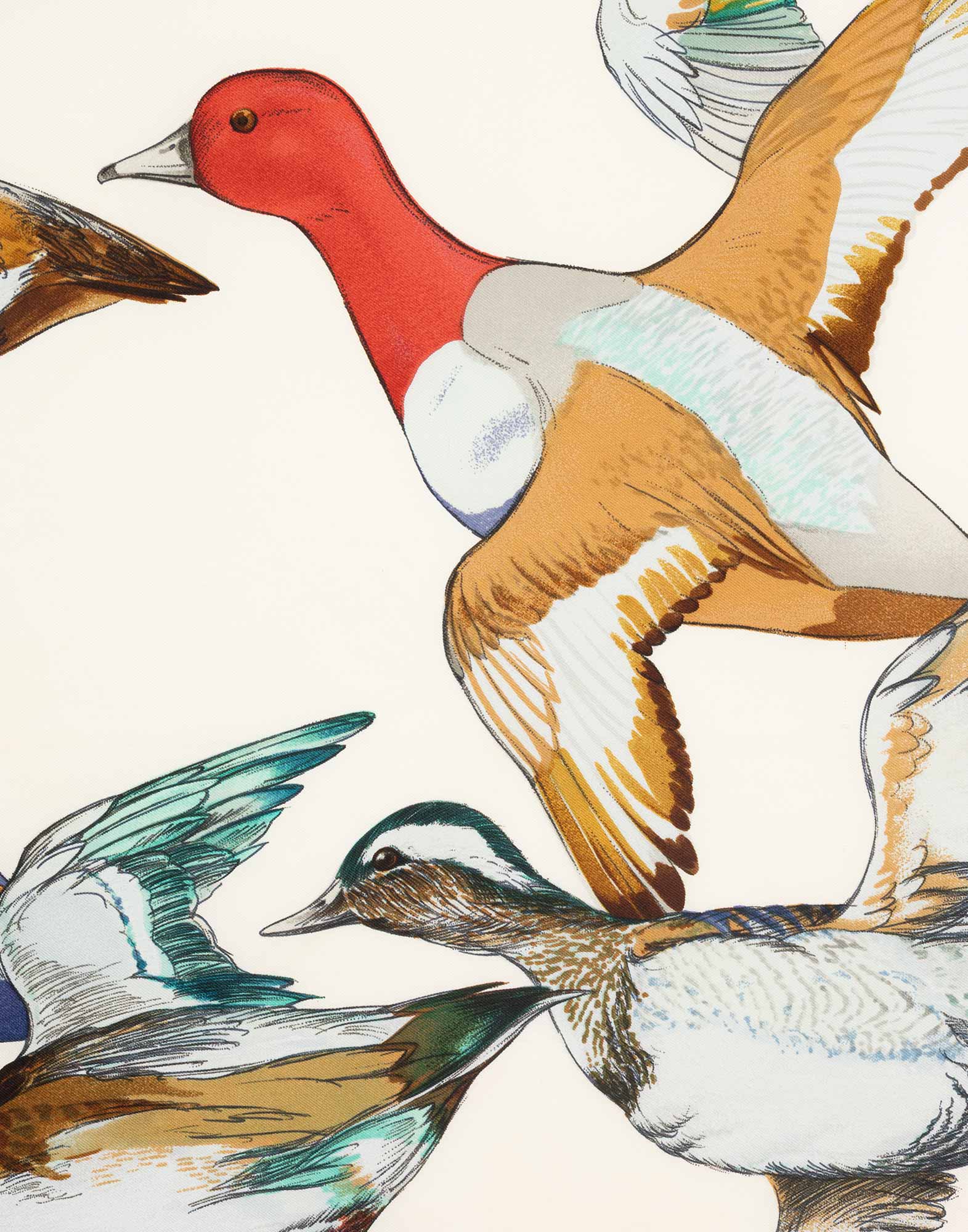 Hermes - Foulard 'Sauvagine en vol' anni '80 - immagine 3