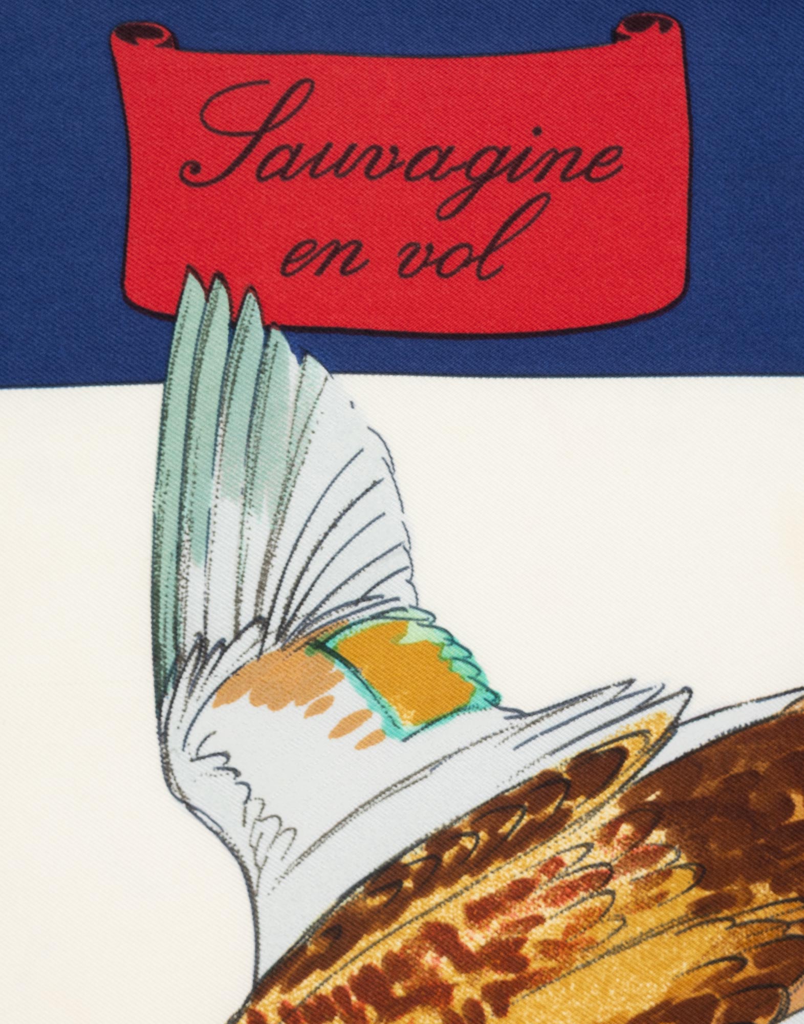 Hermes - Foulard 'Sauvagine en vol' anni '80 - immagine 6