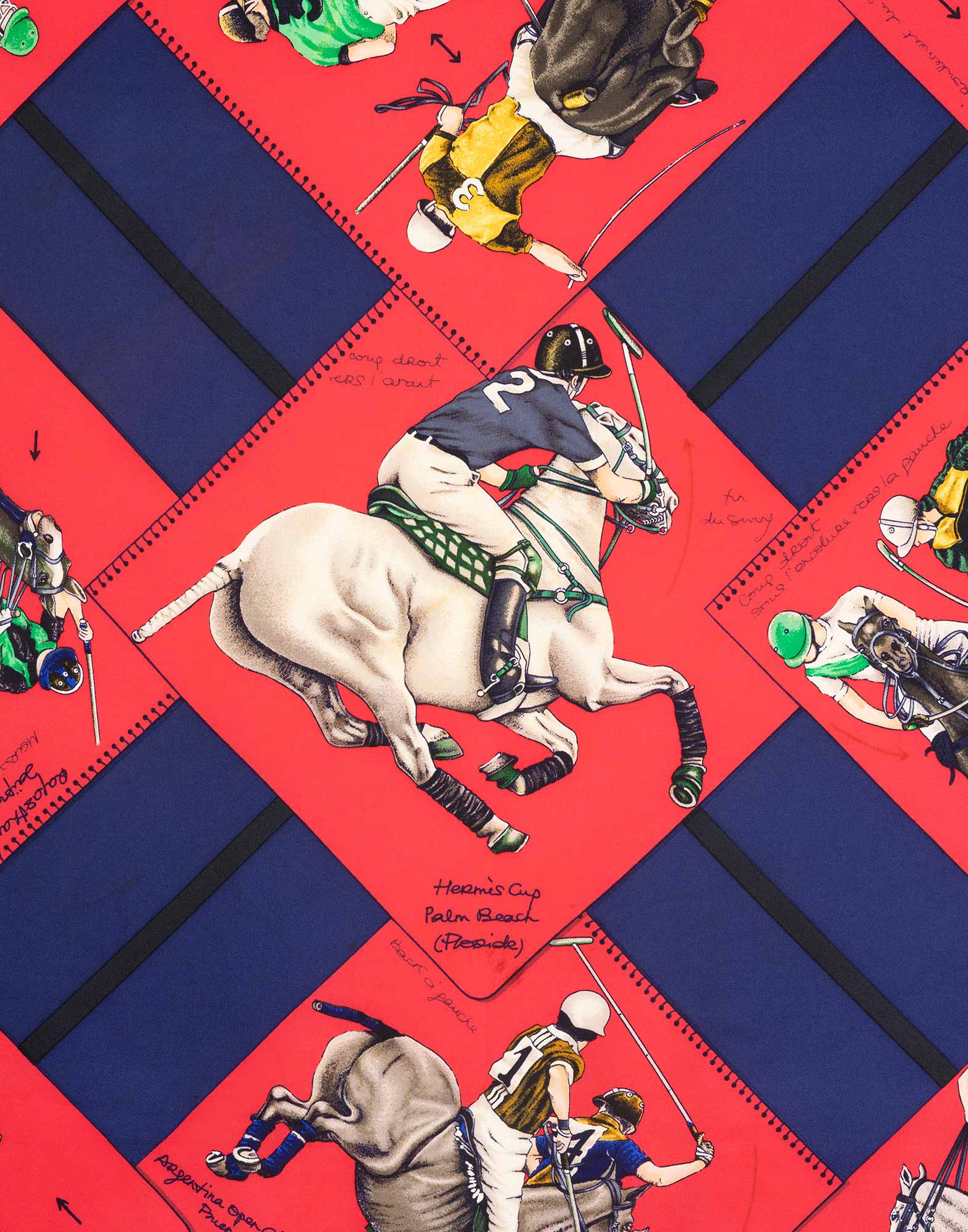 Hermes - ‘Polo Cup Palm Beach’ scarf 1987 - Image 2