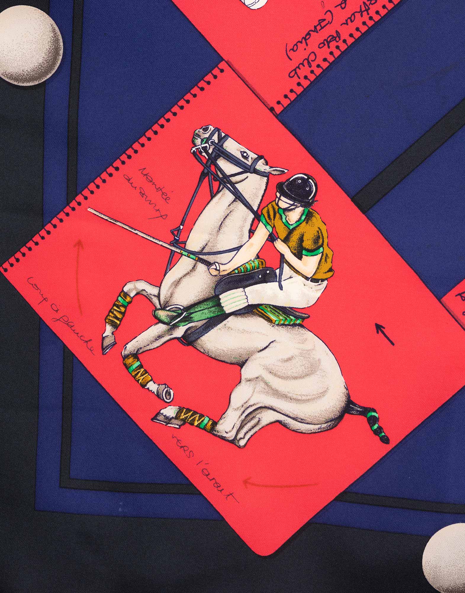Hermes - ‘Polo Cup Palm Beach’ scarf 1987 - Image 3