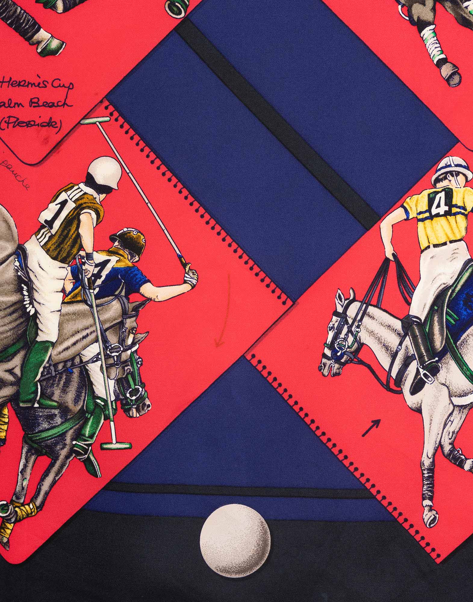 Hermes - ‘Polo Cup Palm Beach’ scarf 1987 - Image 4