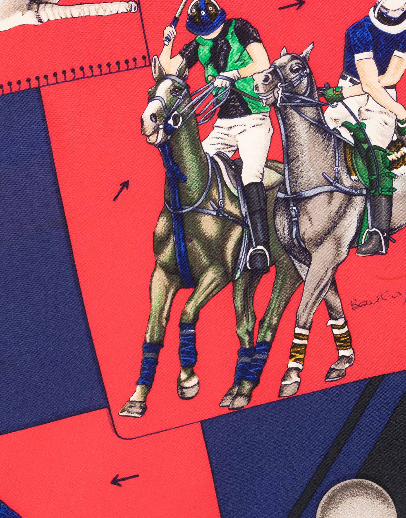 Hermes - ‘Polo Cup Palm Beach’ scarf 1987 - Image 5