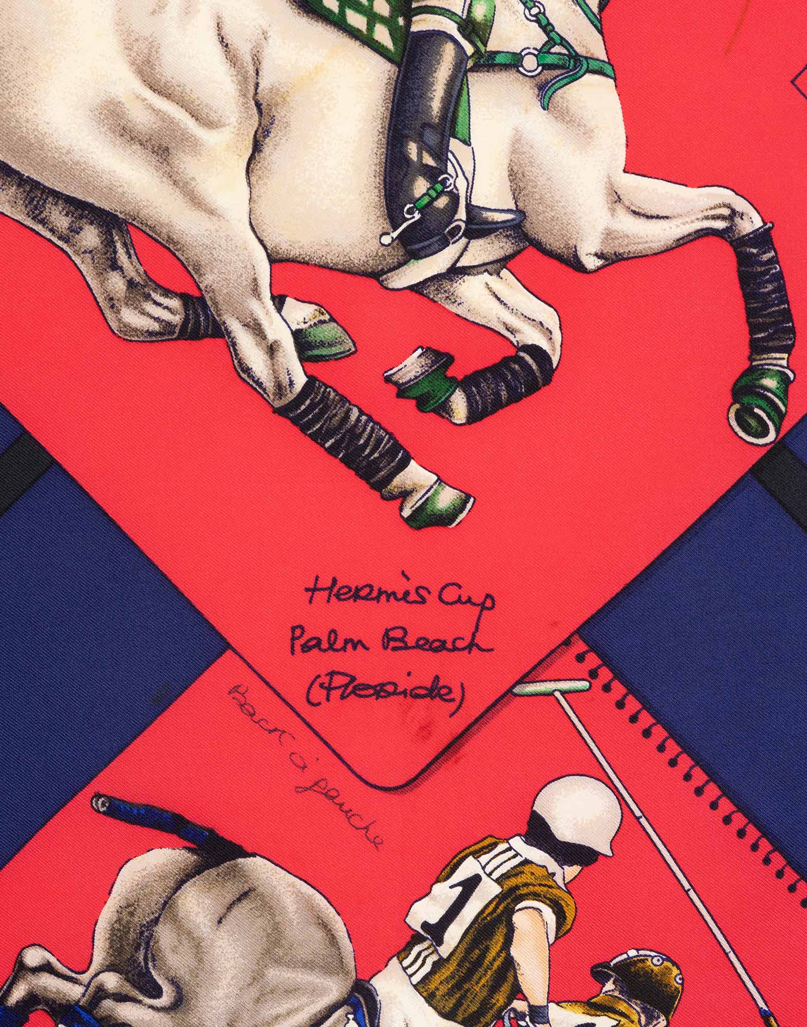 Hermes - ‘Polo Cup Palm Beach’ scarf 1987 - Image 6
