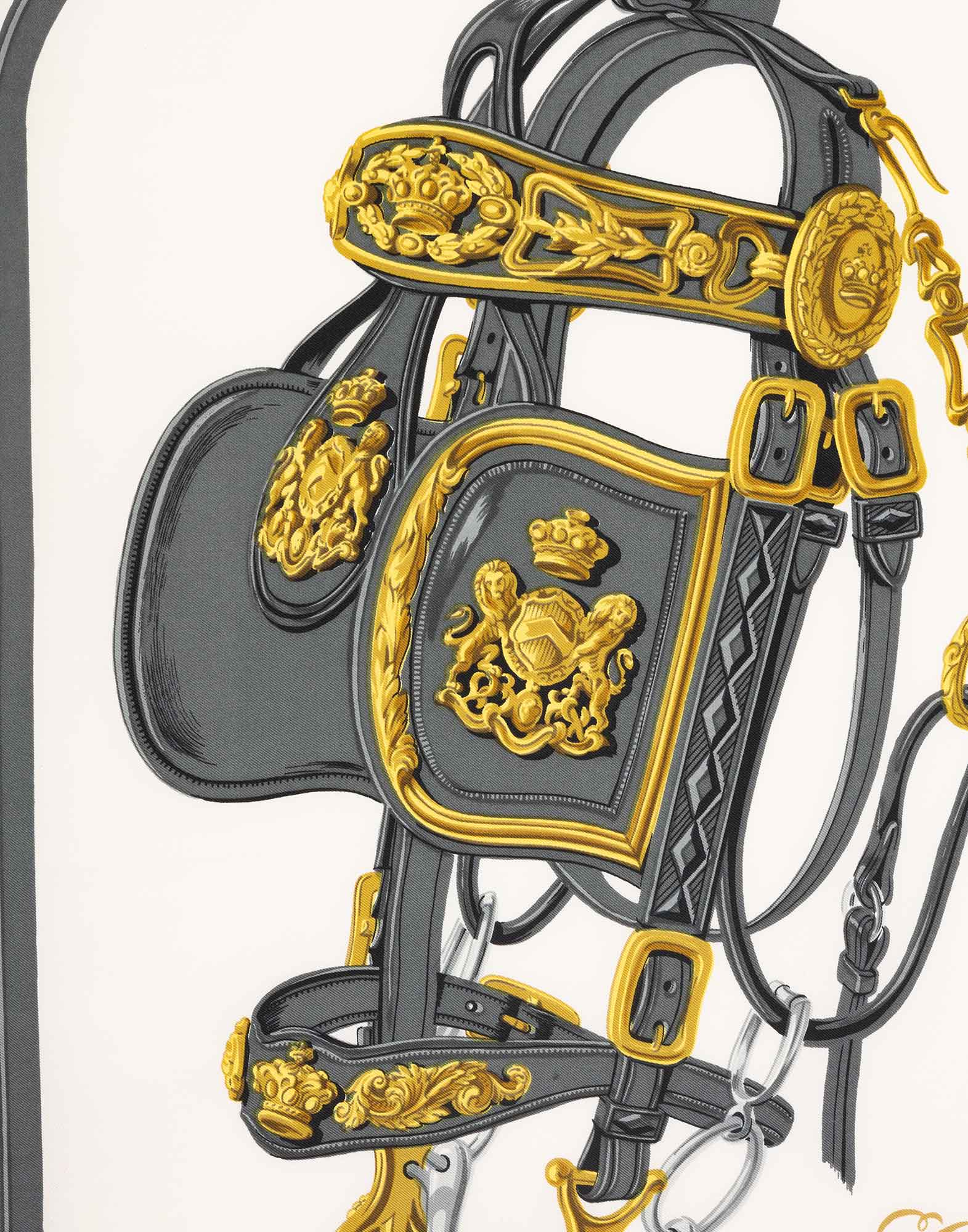 Hermes - 90s red ‘Brides de Gala’ Scarf - Image 5