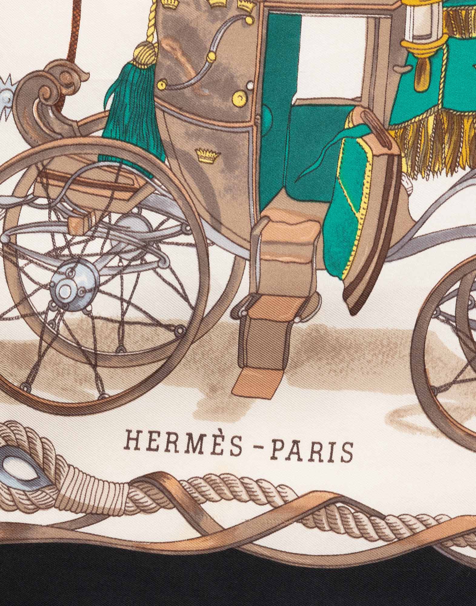 Hermes - Foulard 'Musee' nero anni '90 - immagine 2