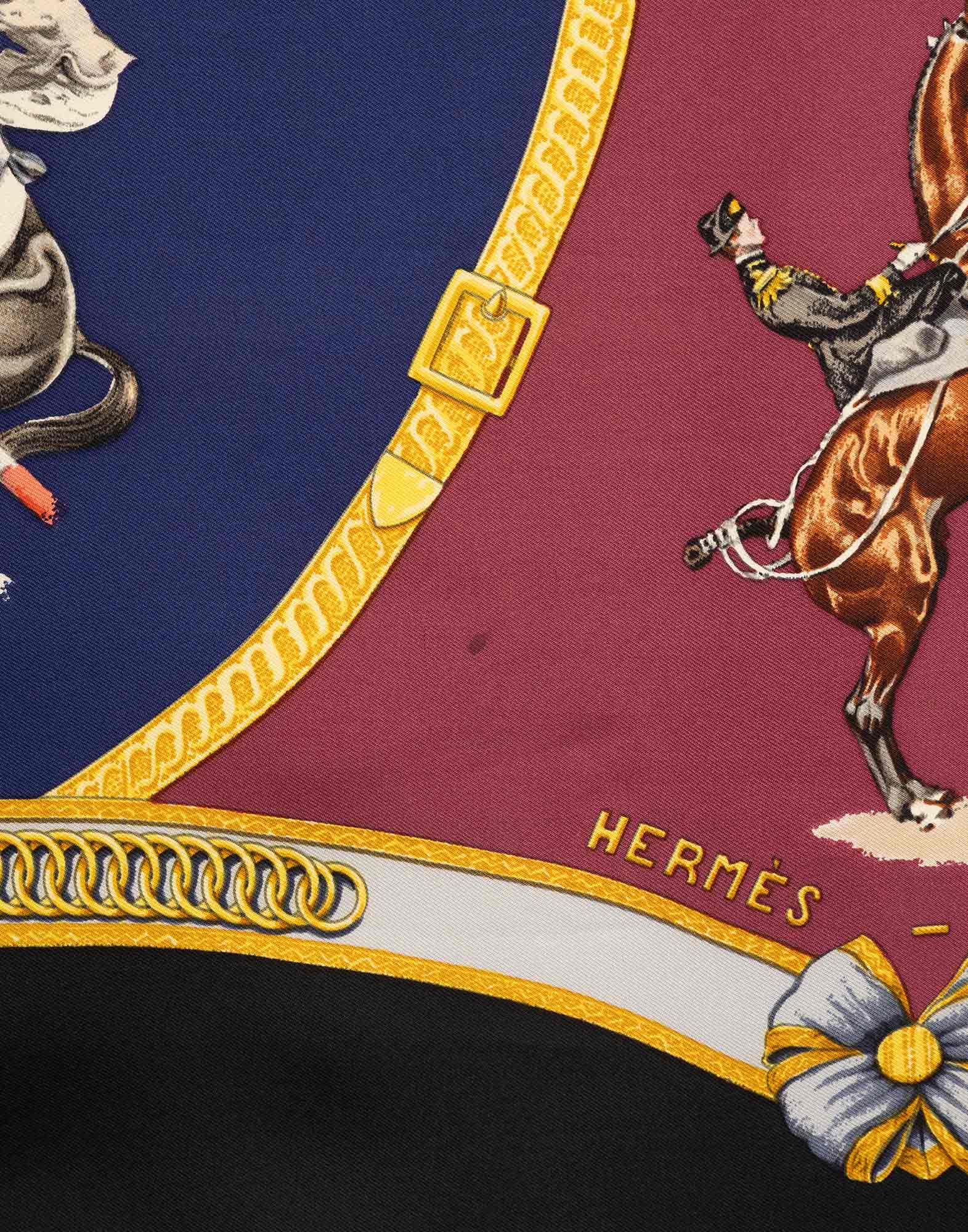 Hermes - Scarf ‘Ecole française d'équitation de Saumur’ black - Image 4
