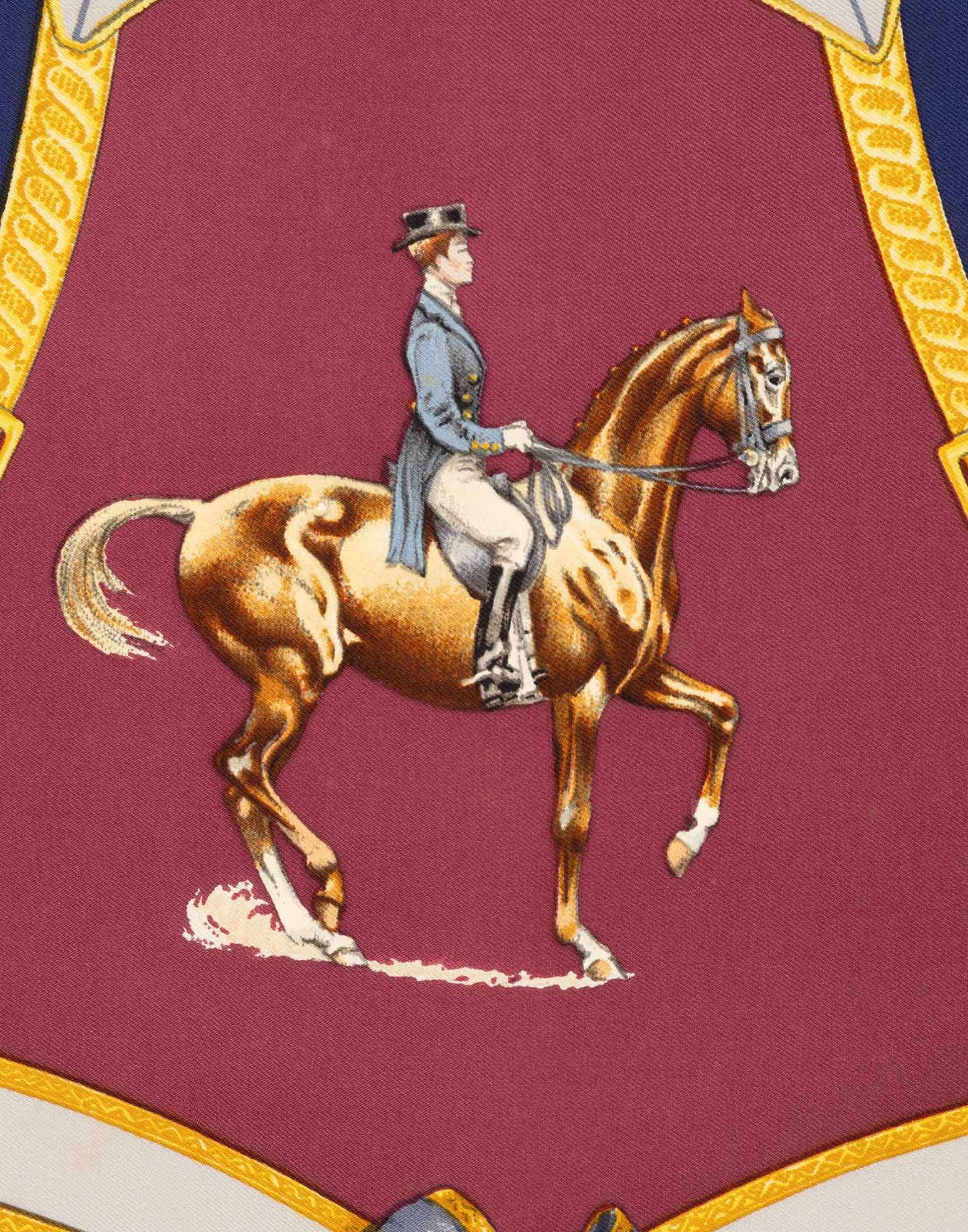Hermes - Scarf ‘Ecole française d'équitation de Saumur’ black - Image 5