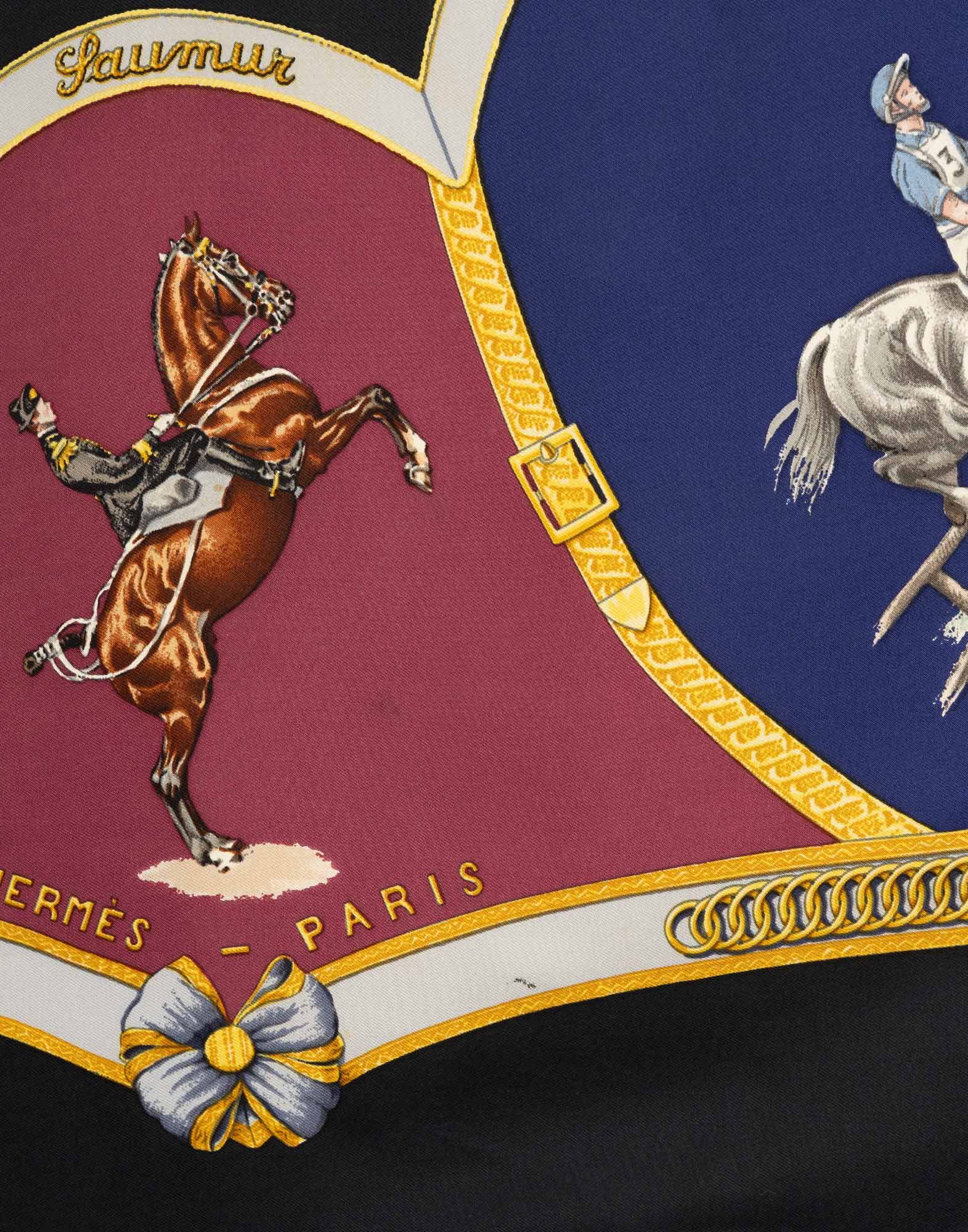 Hermes - Scarf ‘Ecole française d'équitation de Saumur’ black - Image 6