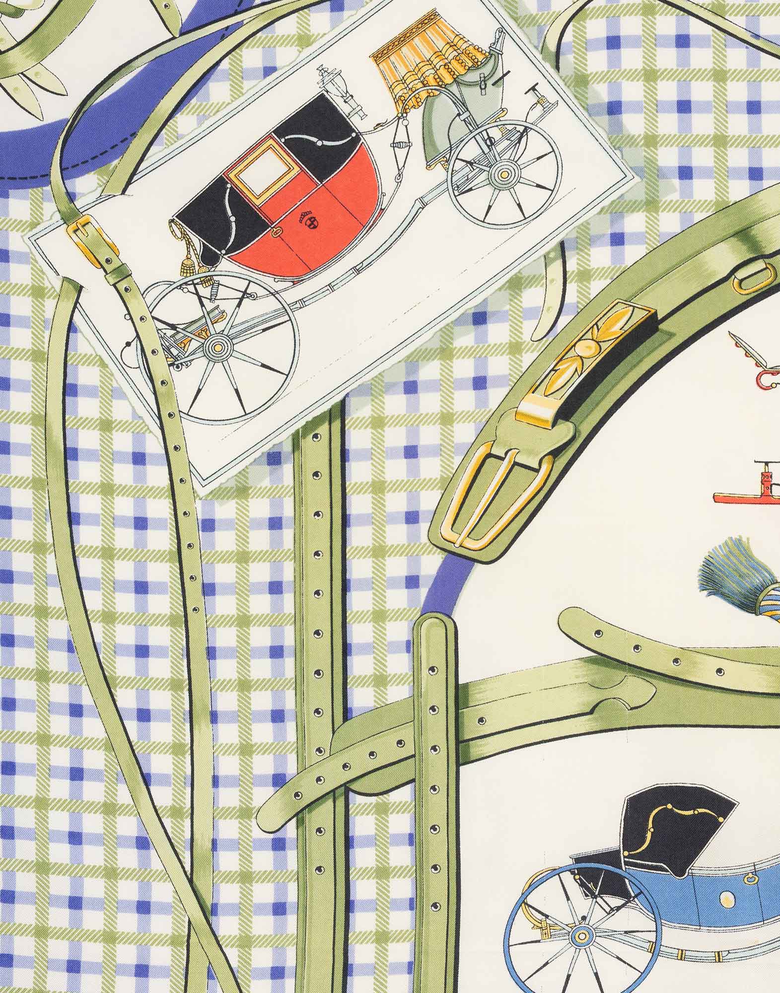 Hermes - 70s Scarf ‘Les Voitures Nouvelles’ - Image 5