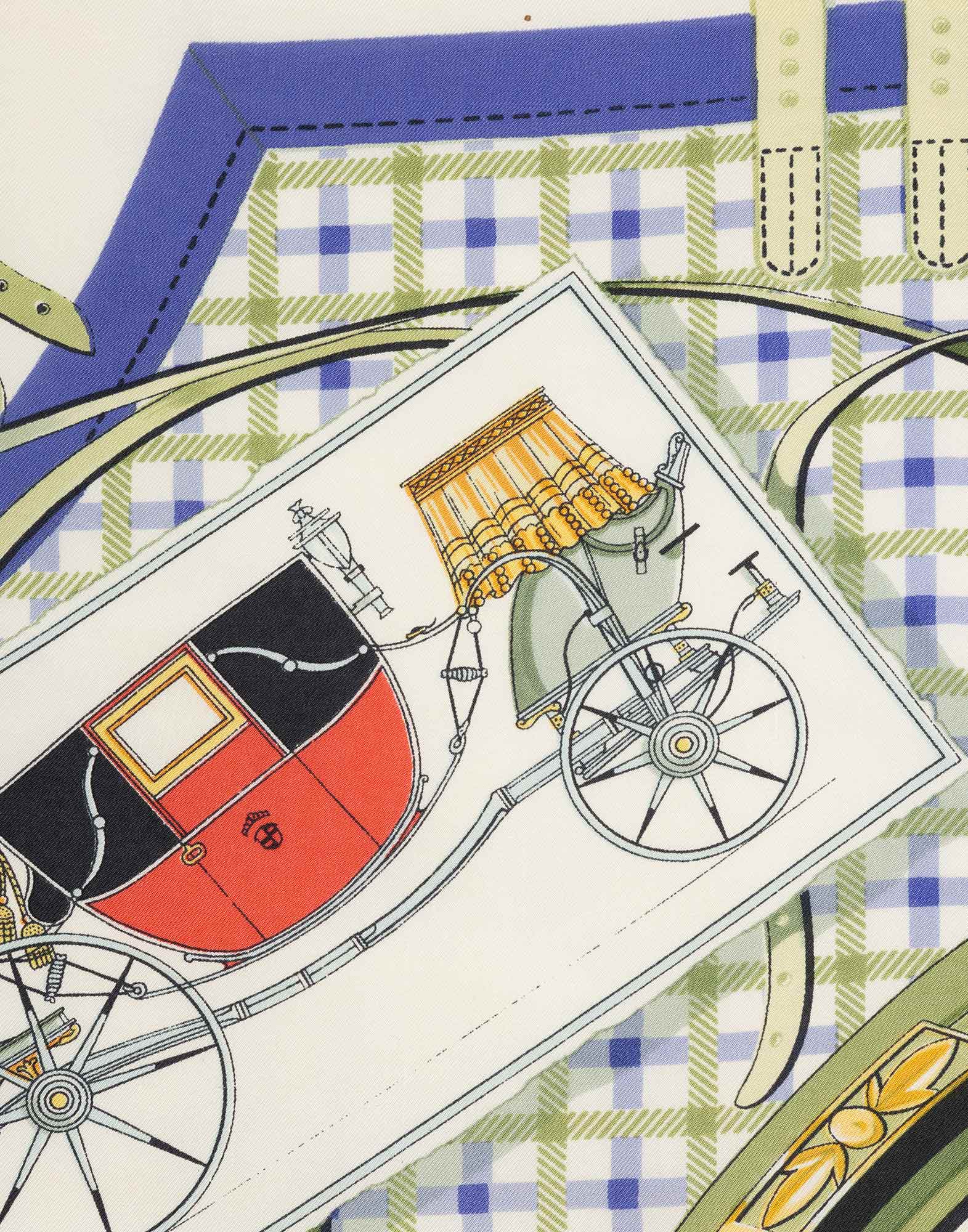 Hermes - 70s Scarf ‘Les Voitures Nouvelles’ - Image 6