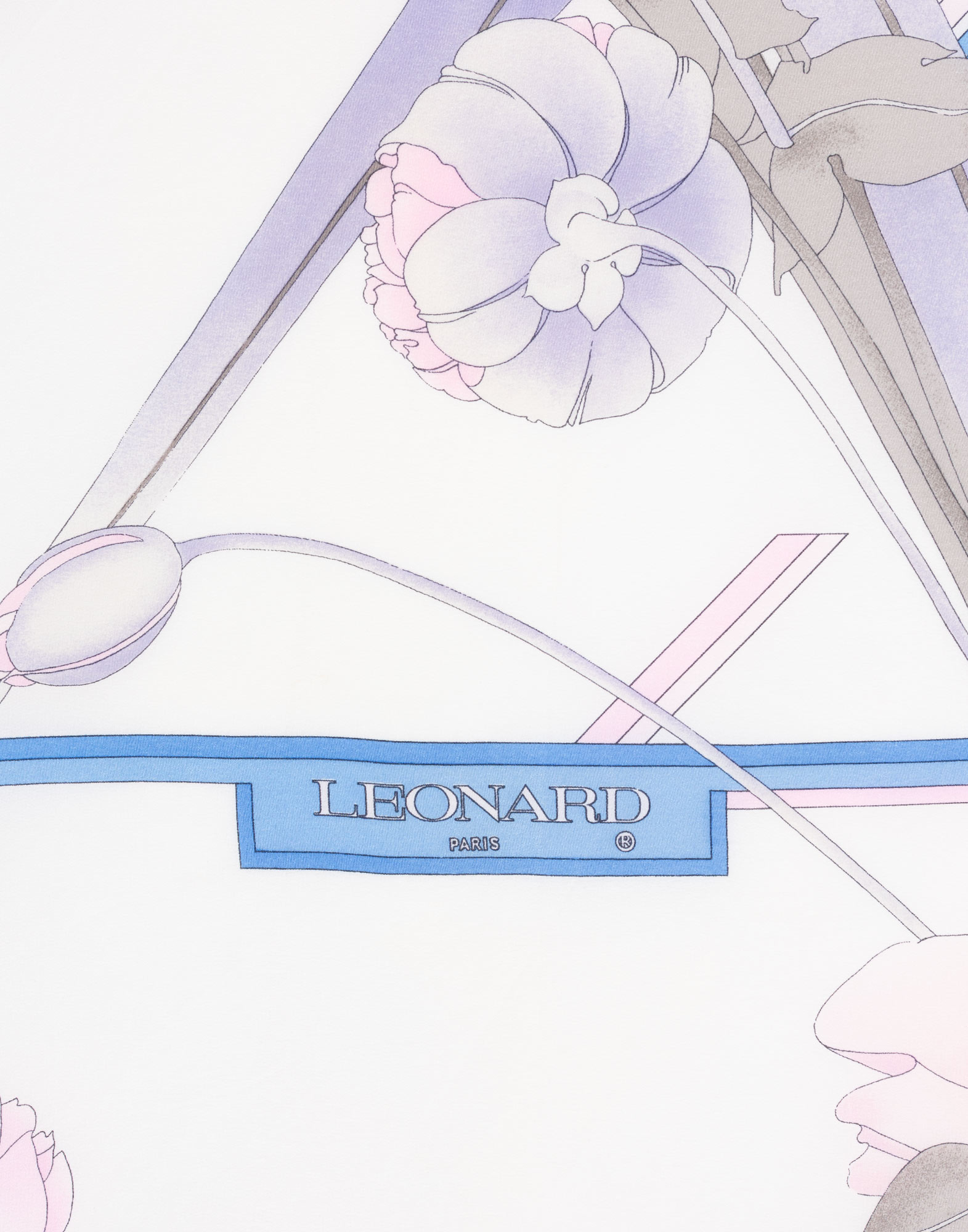 Leonard - 80s Blue Floral Scarf - Image 2