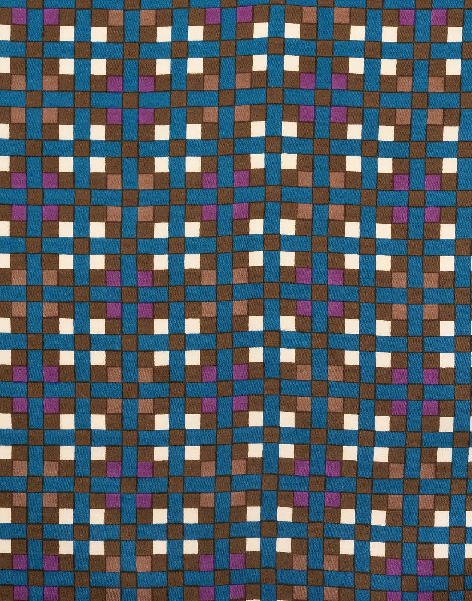Yves Saint Laurent - 80s Geometric Pattern Scarf - Image 3