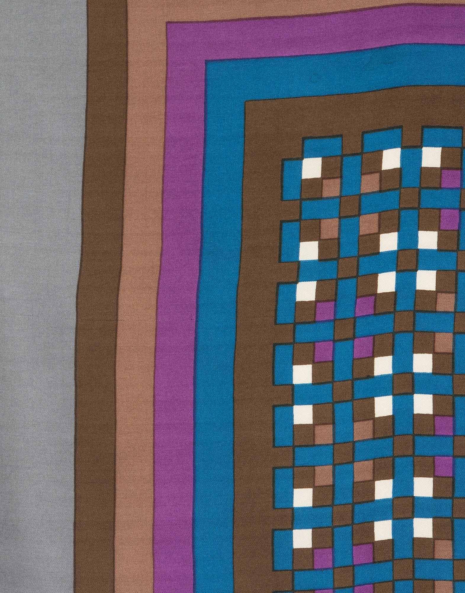 Yves Saint Laurent - 80s Geometric Pattern Scarf - Image 4