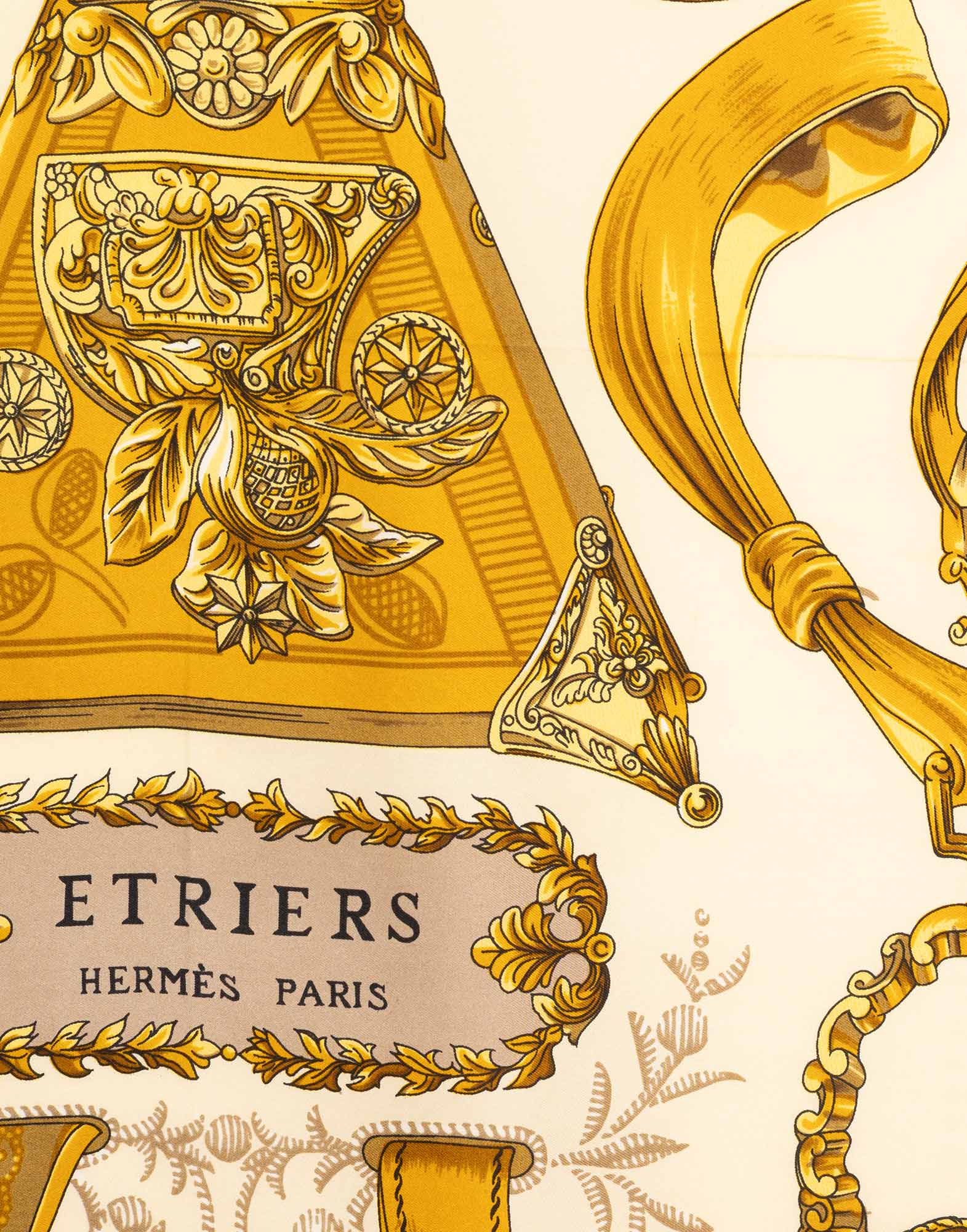 Hermes - 1990s ‘Etriers’ brown scarf - Image 6