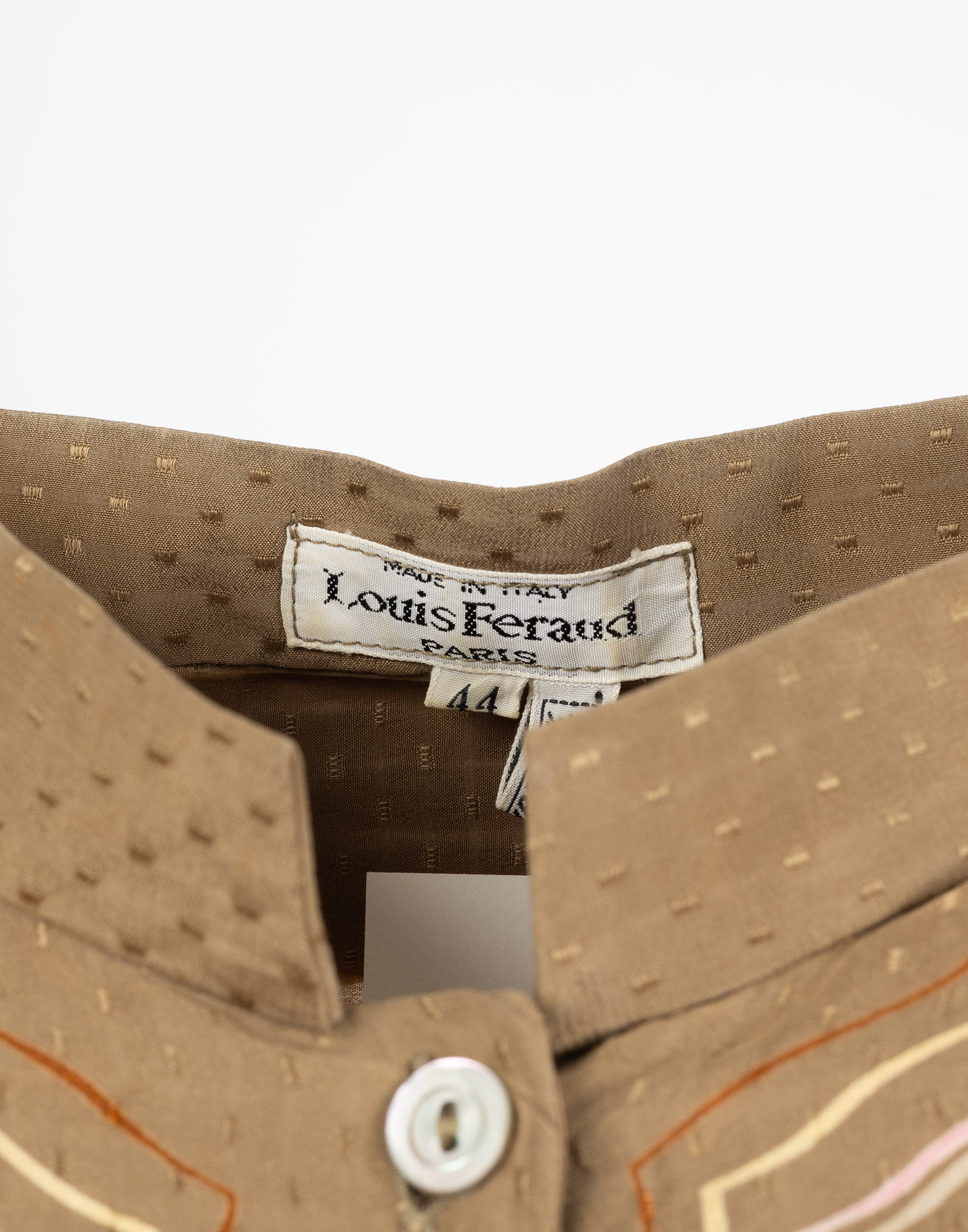Louis Feraud - Camicia in seta jacquard anni '80 - immagine 3