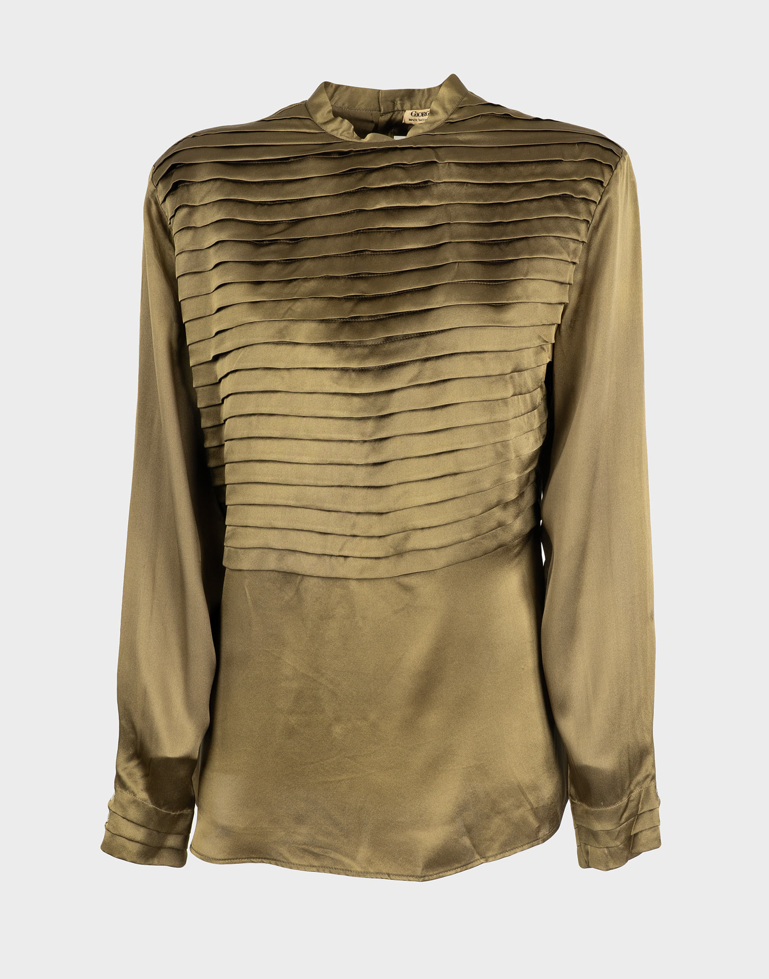 Giorgio Armani - Blusa verde in seta anni '80