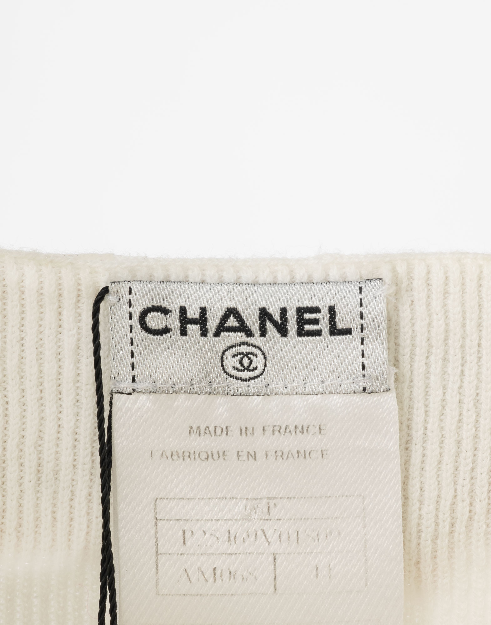 Chanel - Top bianco in cotone anni 2000 - immagine 5