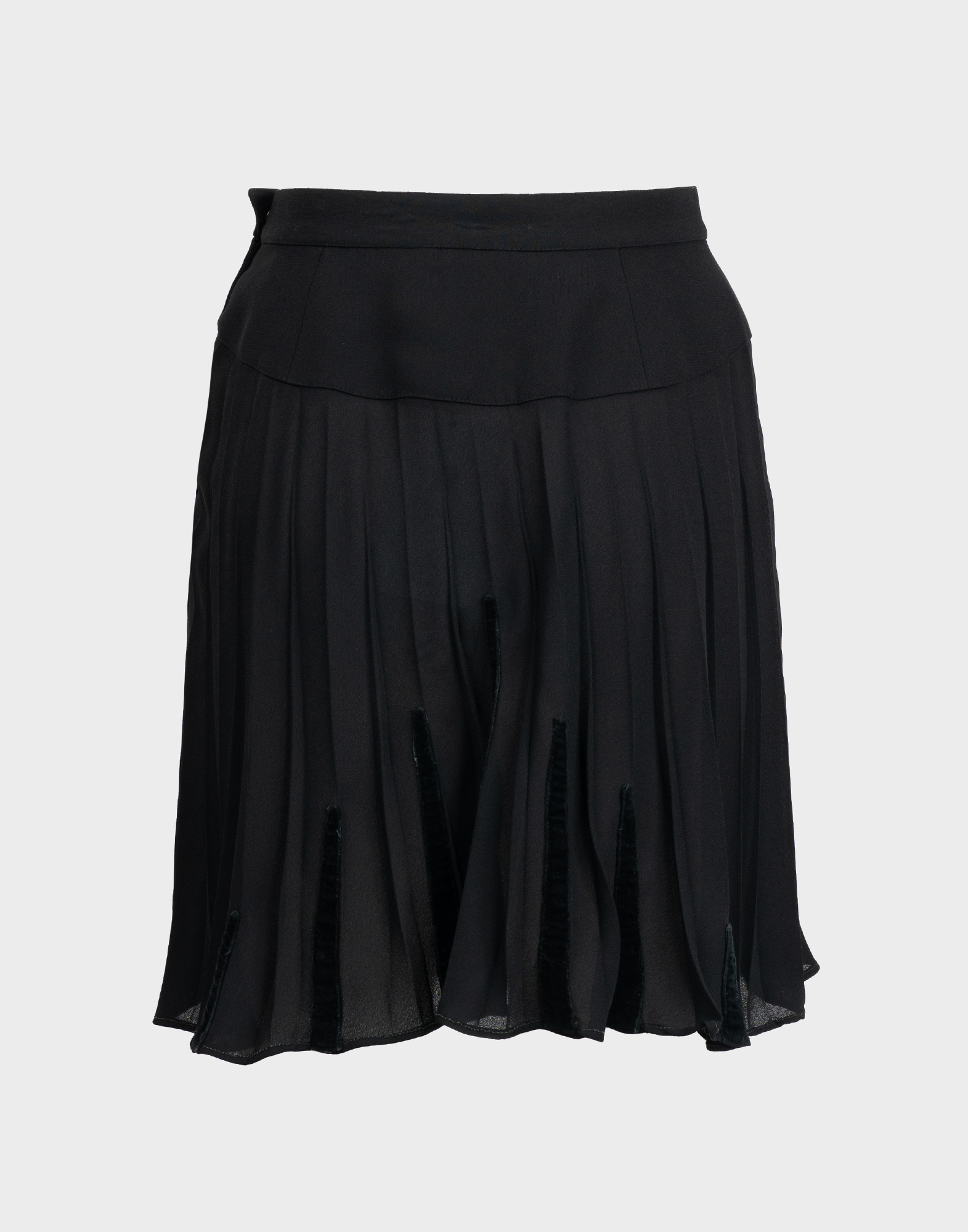 Thierry Mugler - Minigonna nera plissettata - immagine 2
