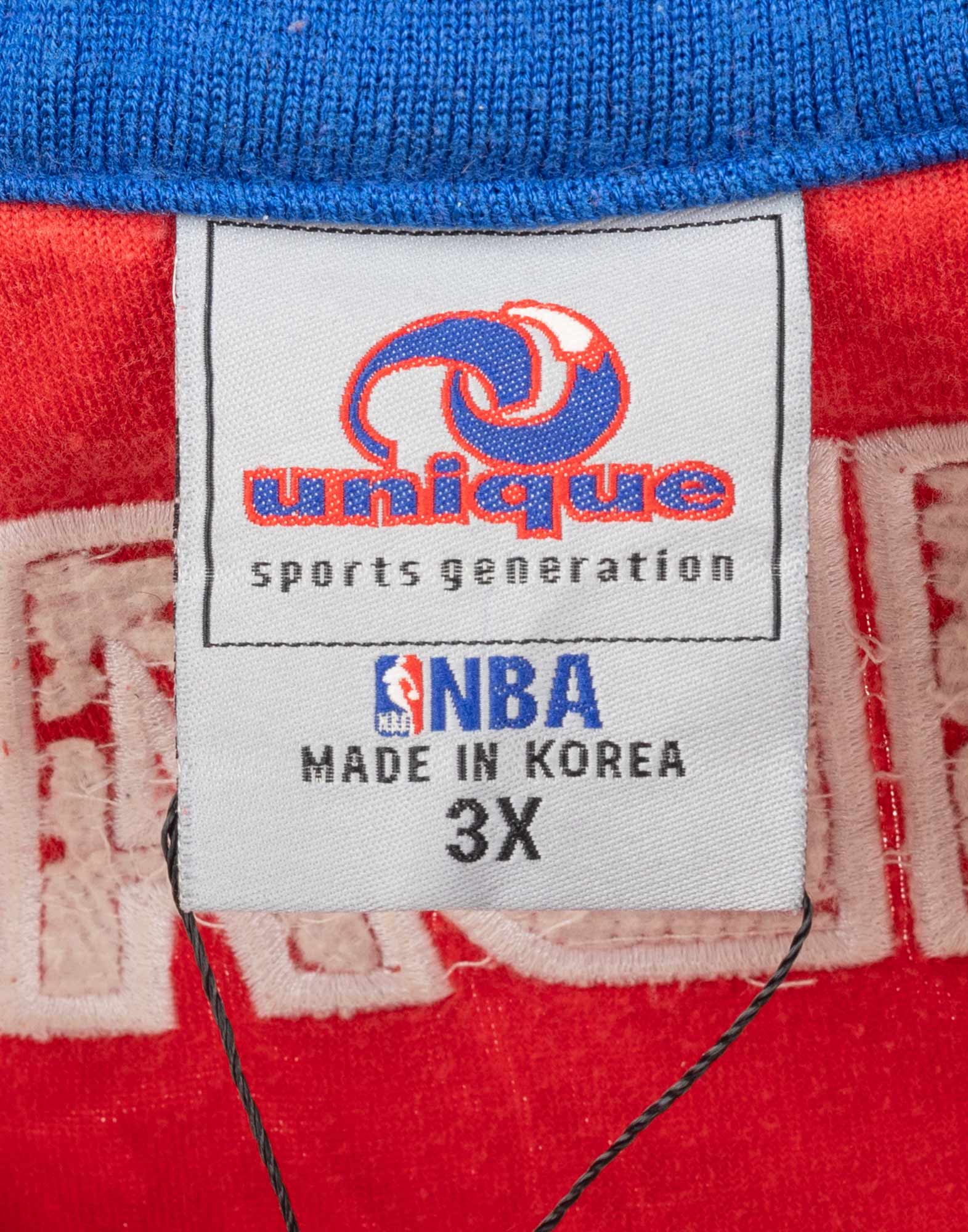 NBA - Felpa con zip rossa in velluto con patch  - immagine 3