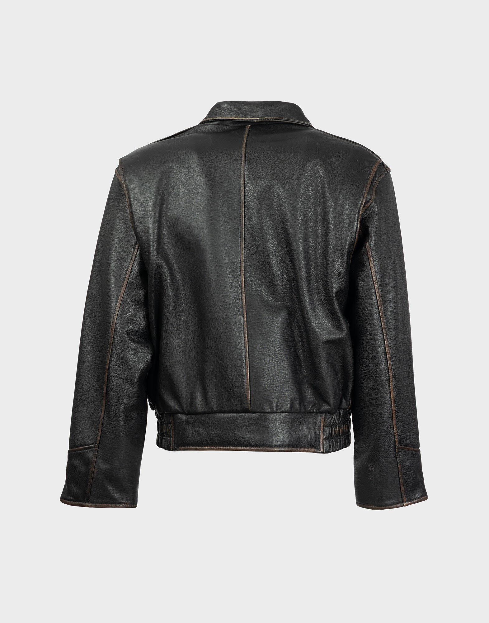 Vintage - Giubbotto nero in 100% pelle - immagine 2