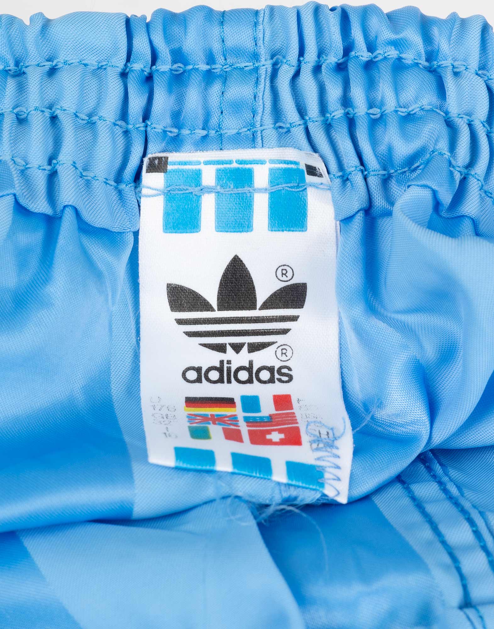 Adidas - Light blue shorts with white side stripes - Image 4