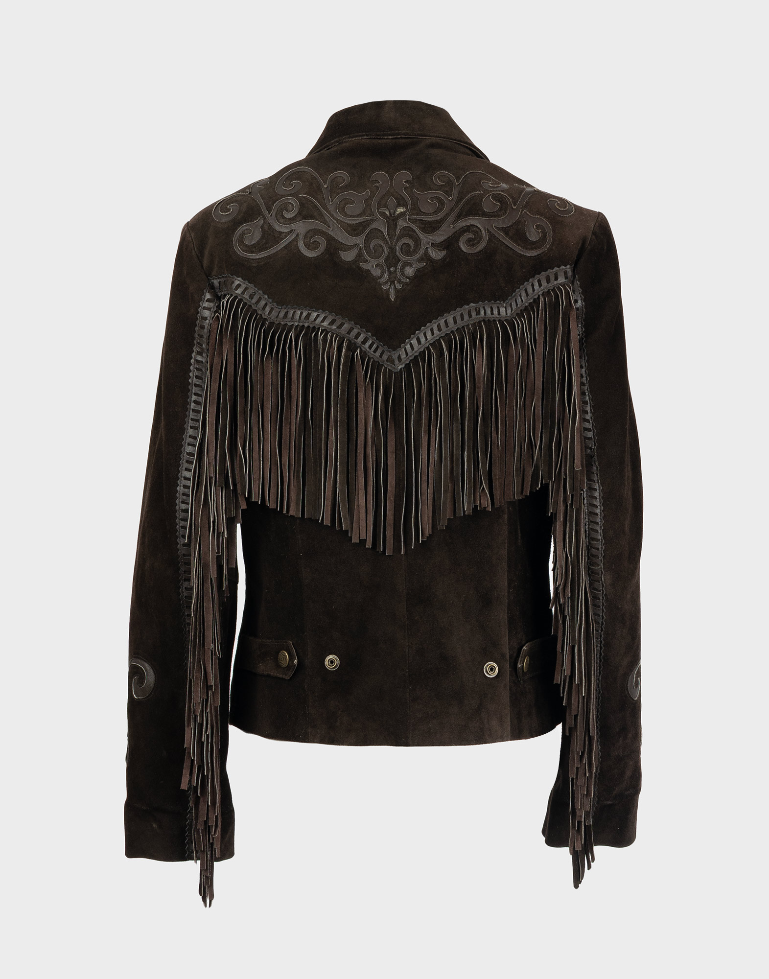 Vintage - 100% Suede Jacket with Fringes - Image 2