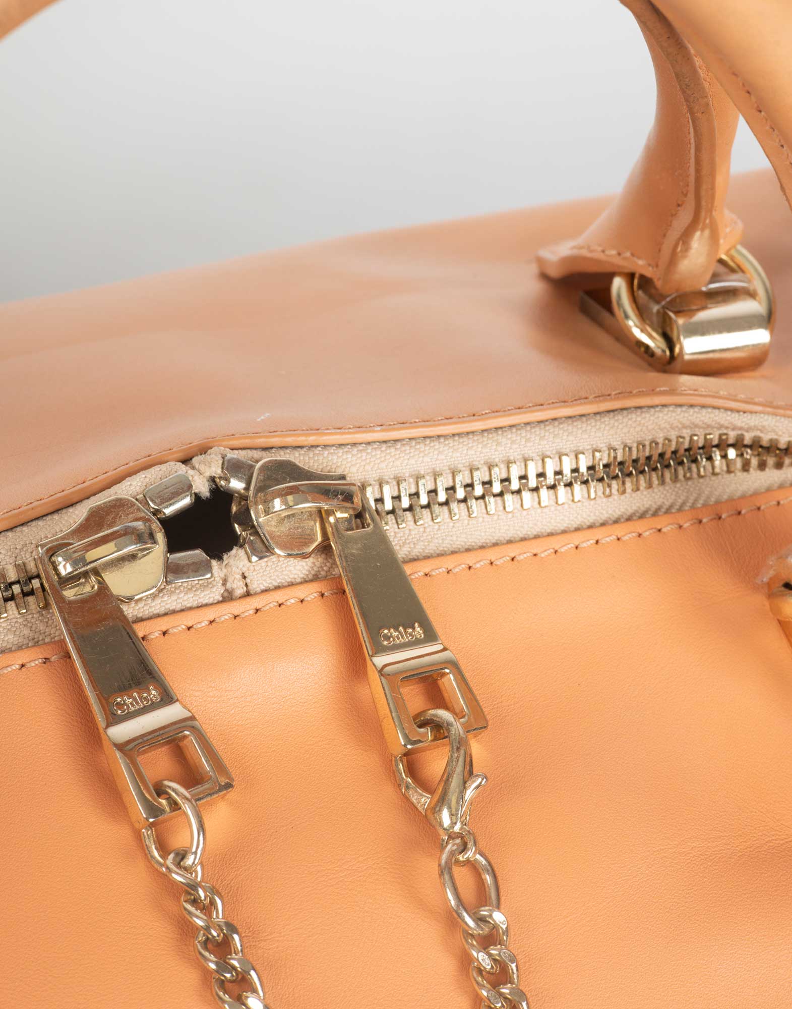 Chloe - Taupe Baylee two-tone bag - Image 6