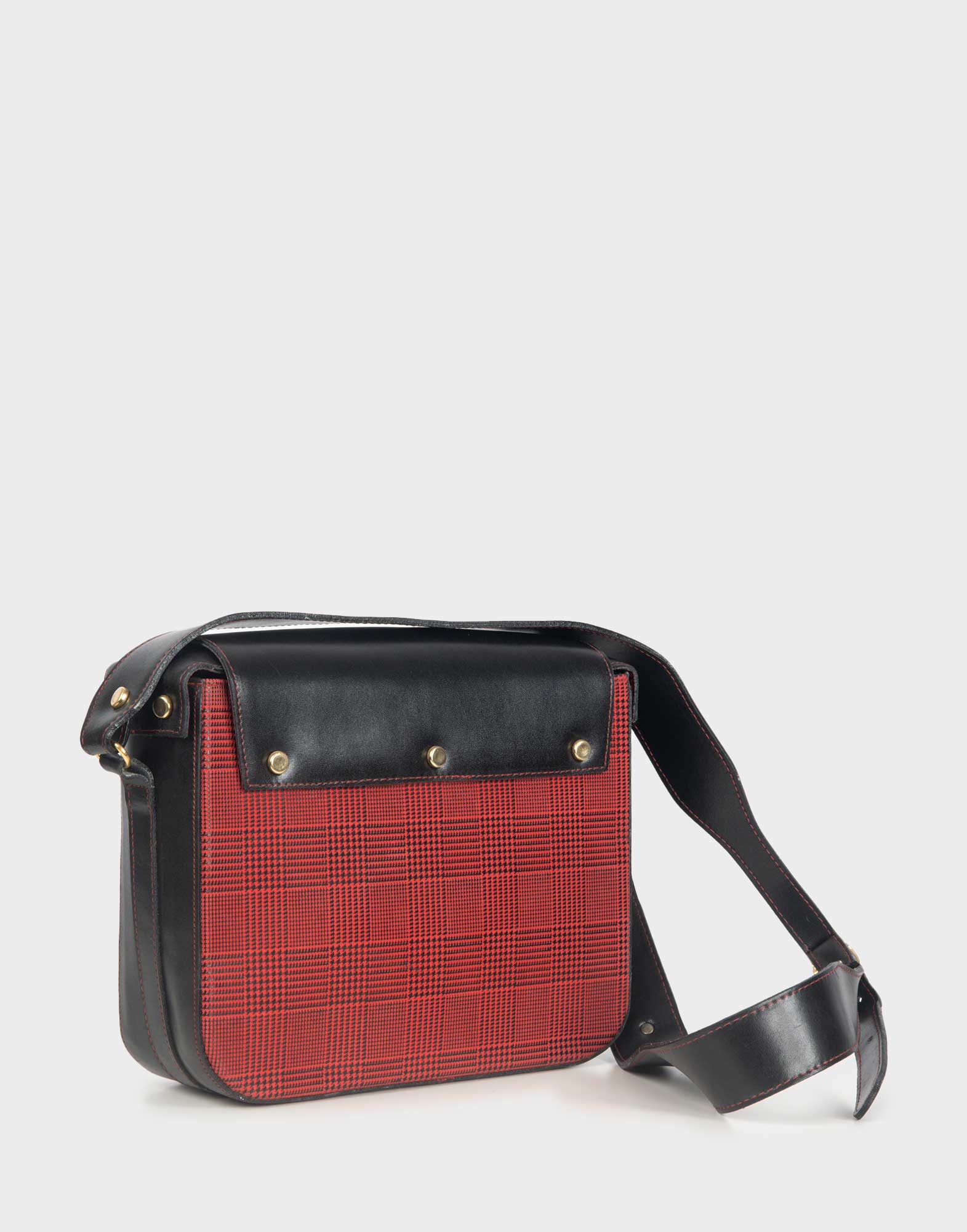 Moschino - Cartella in pelle rossa e nera '80 - immagine 3