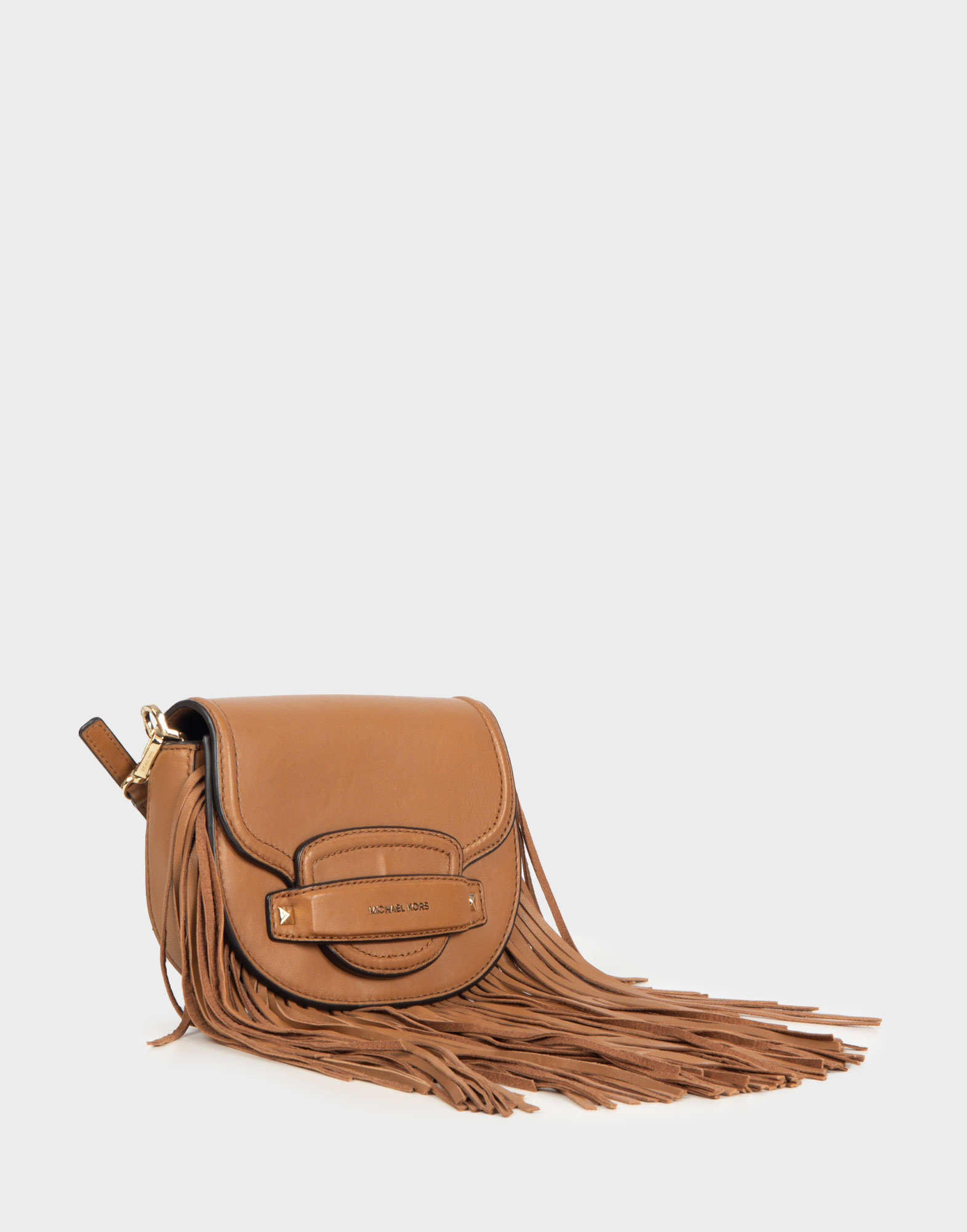 Michael Kors - Borsa marrone con frange in pelle - immagine 3