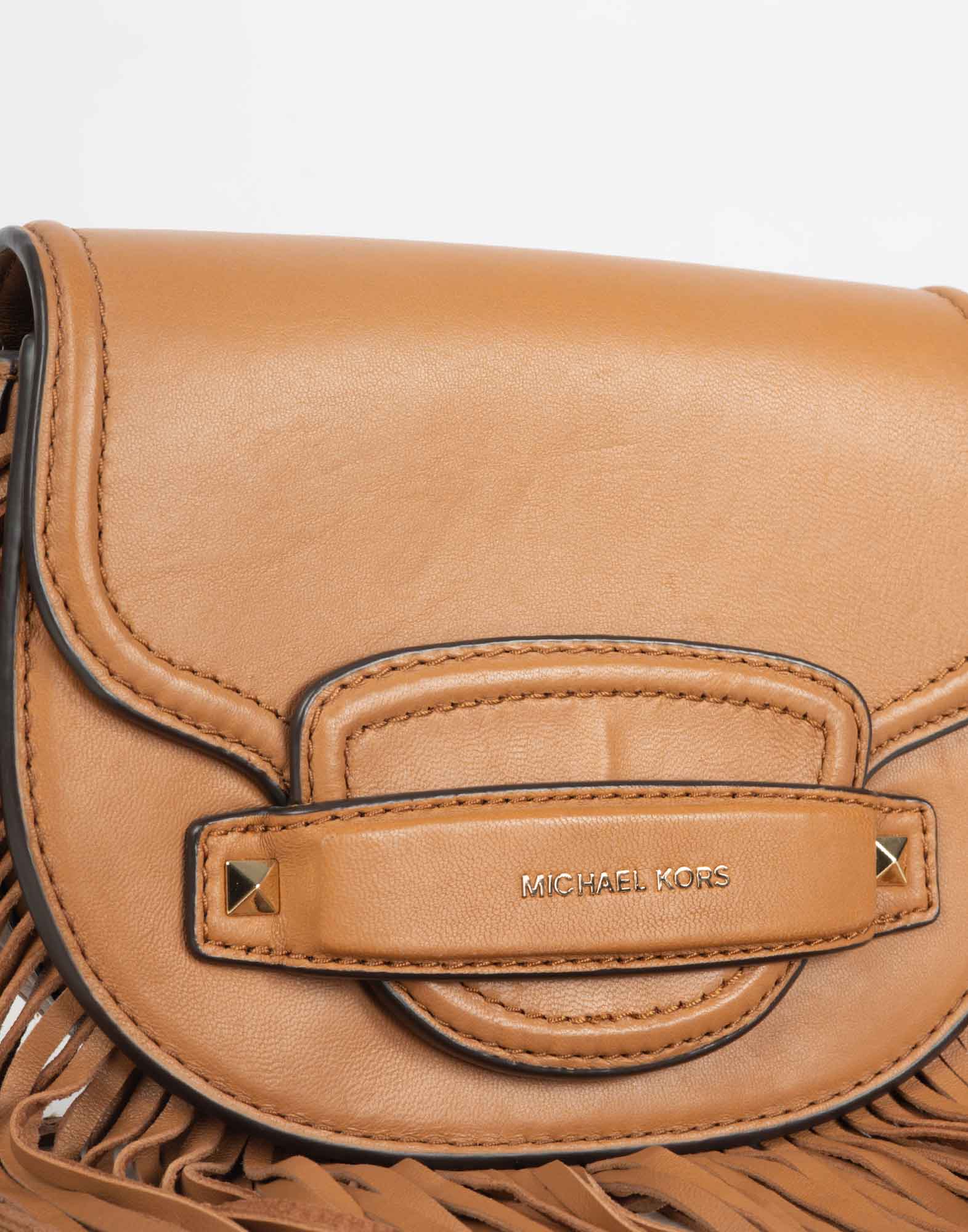 Michael Kors - Borsa marrone con frange in pelle - immagine 6