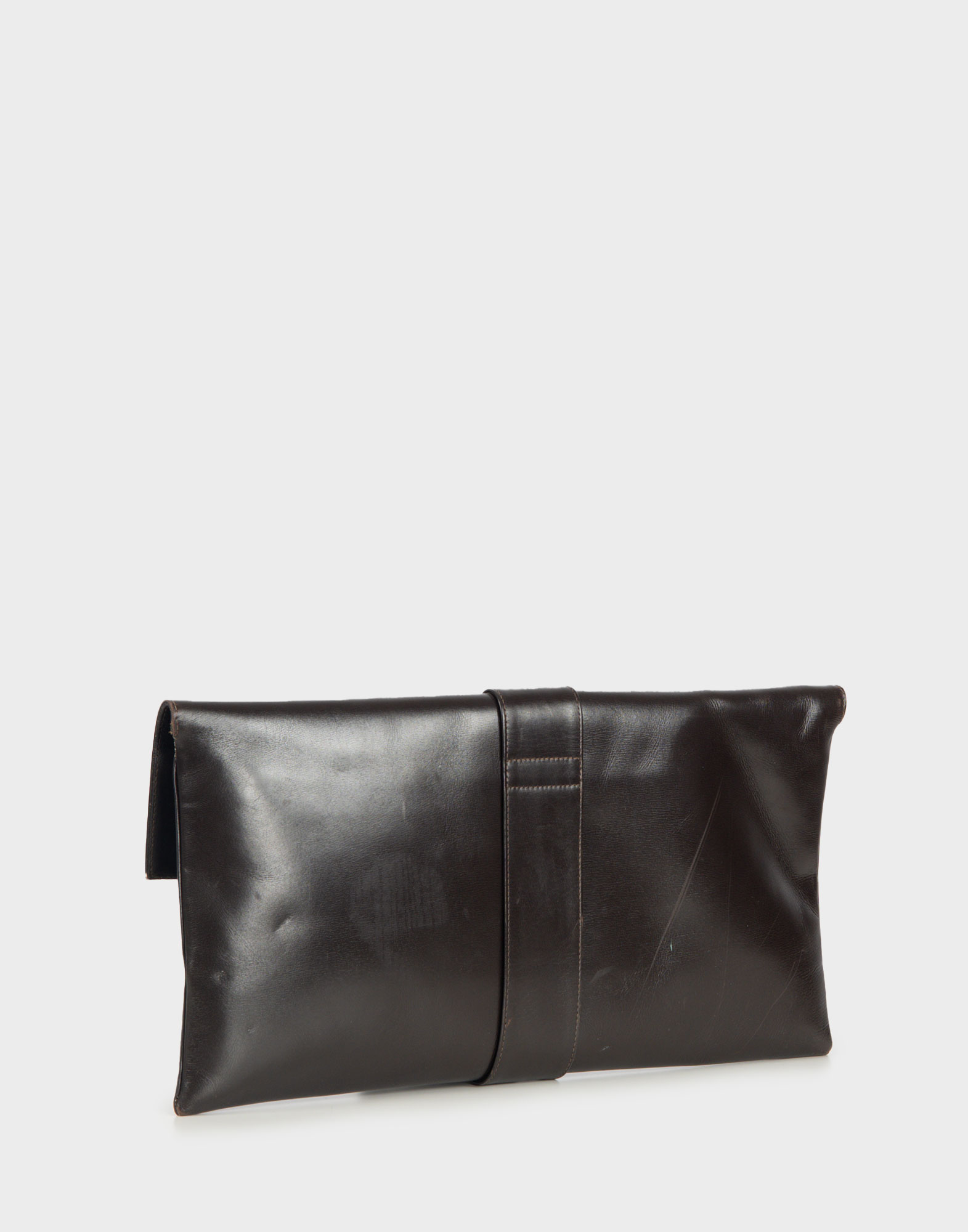Roberta Di Camerino - Clutch marrone in pelle anni '70 - immagine 3