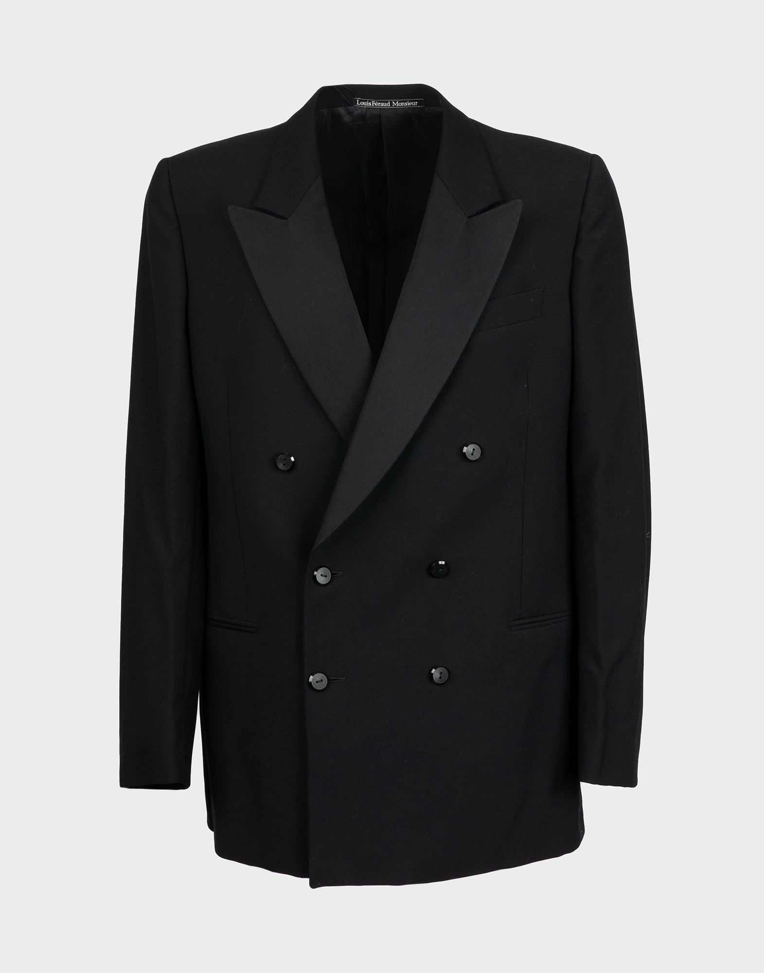 louis feraud monsieur double-breasted black jacket, front button fastening