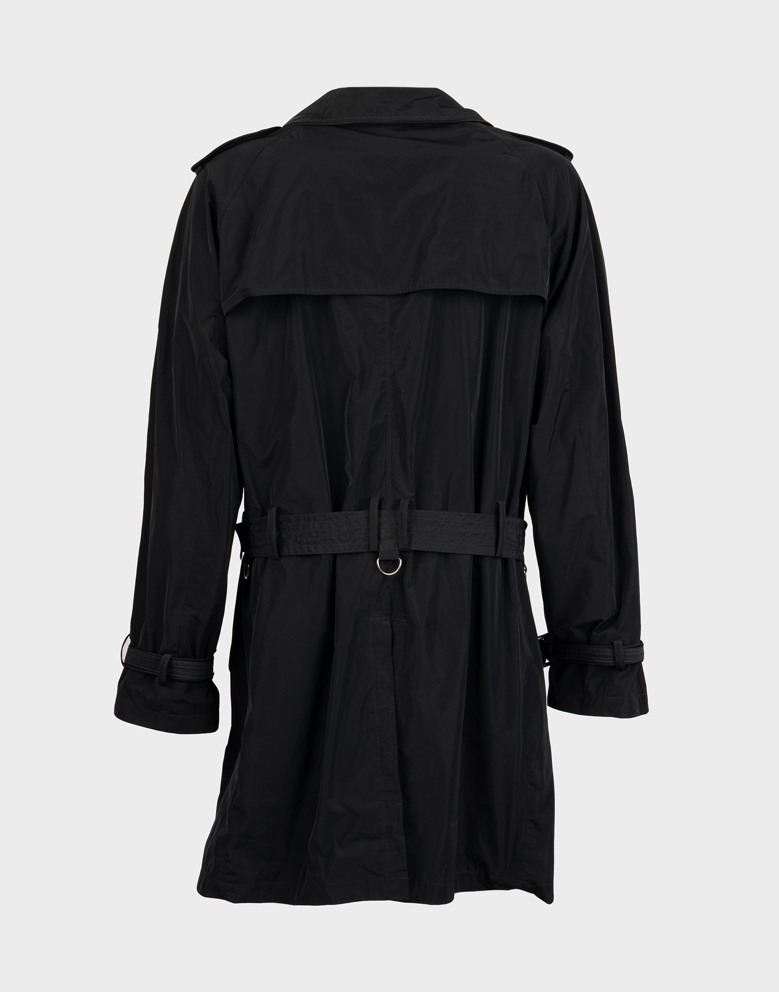 Roberto Cavalli - Trench nero doppiopetto in nylon - immagine 2