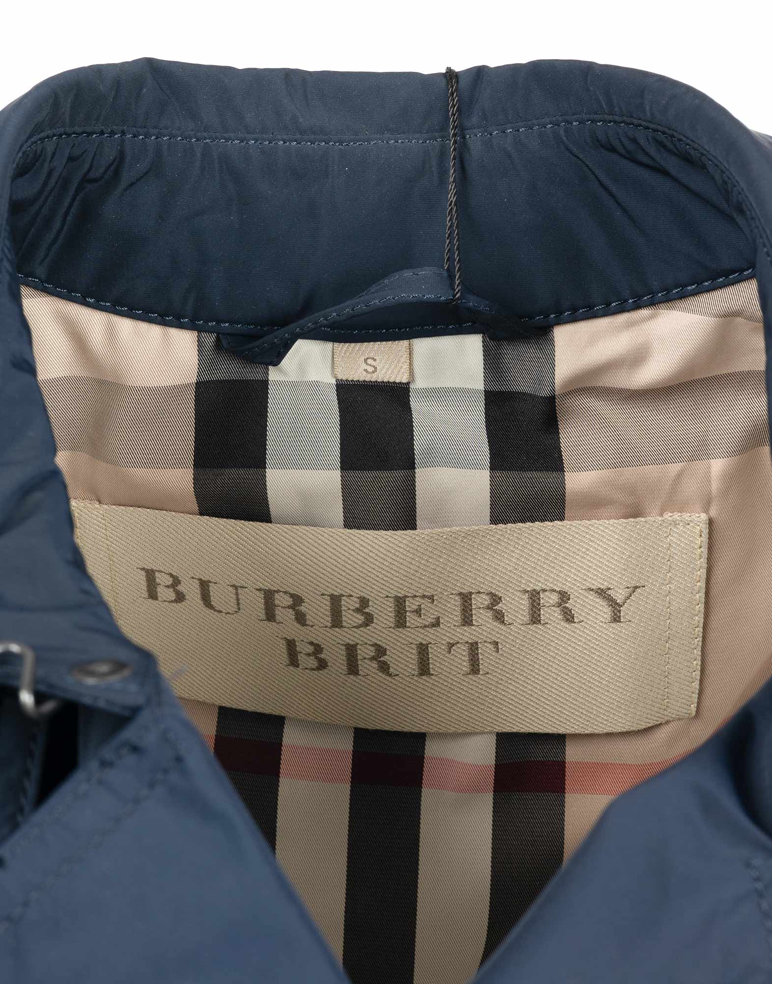 Burberry Brit - Blue double-breasted trench coat 2000 - Image 3