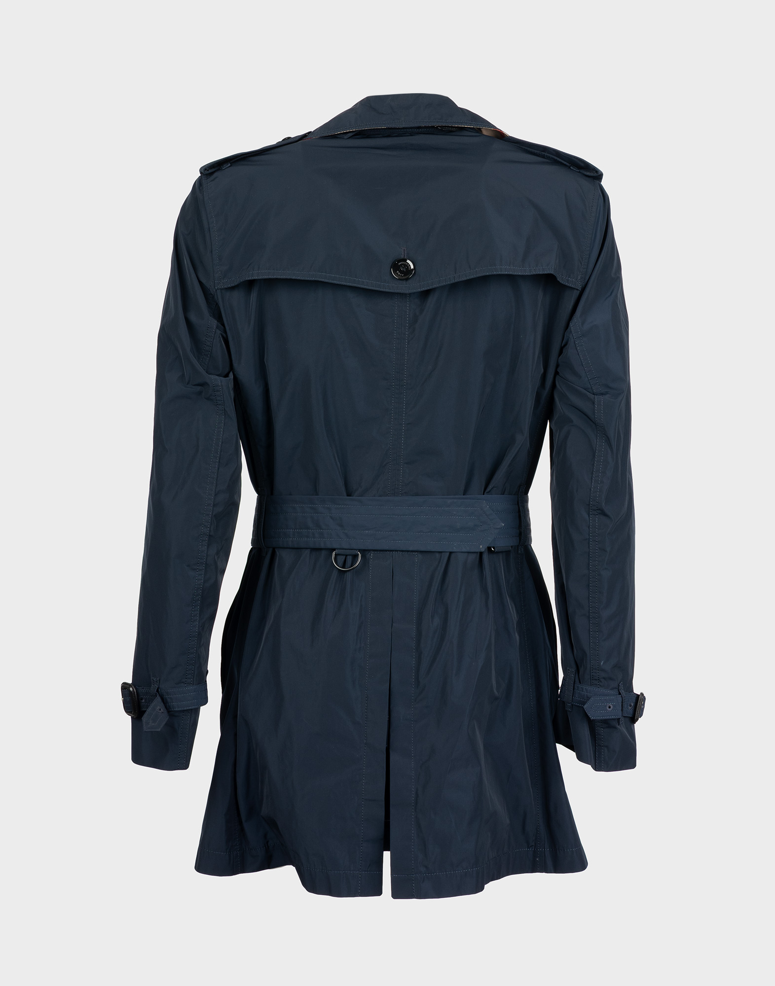 Burberry Brit - Blue double-breasted trench coat 2000 - Image 2