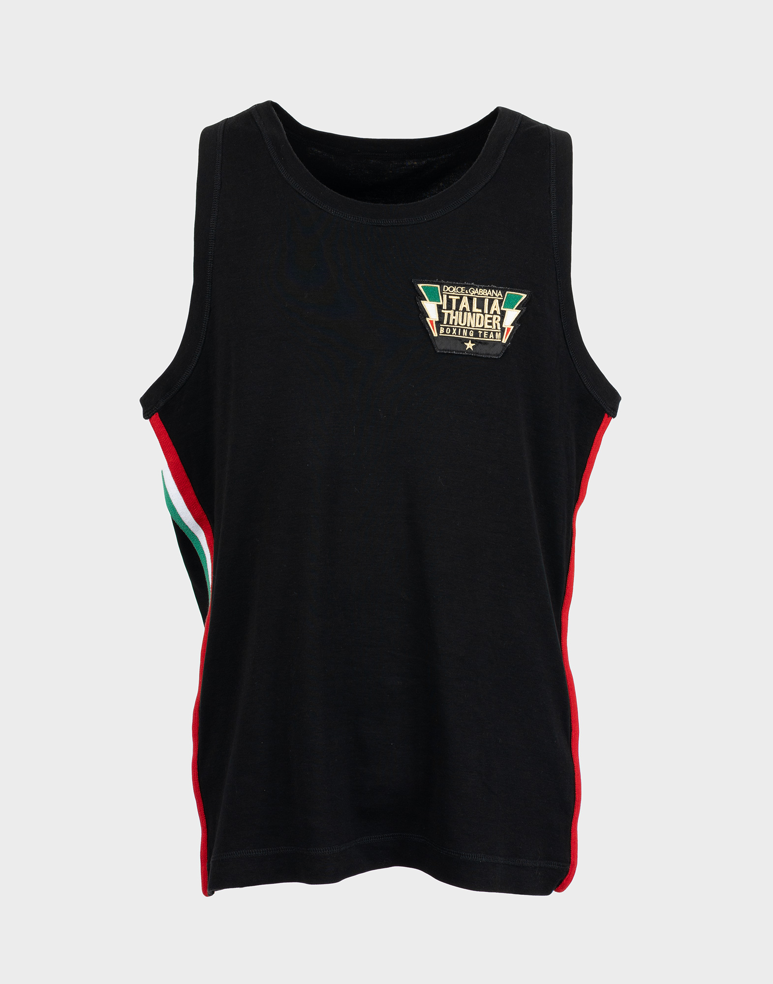 dolce e gabbana cotton black tank top Thuder Boxing Team