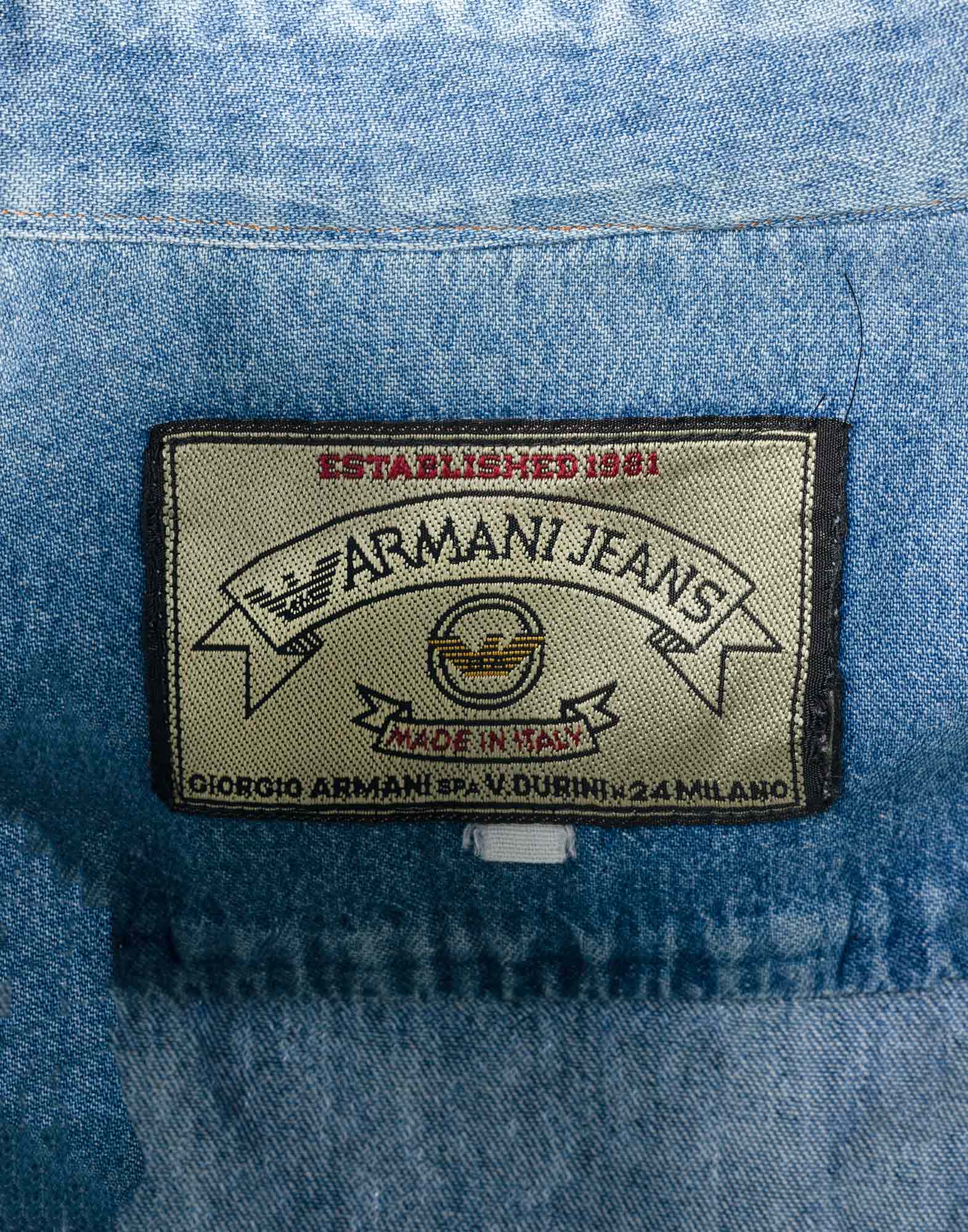 Armani Jeans - Camicia in denim anni '90 - immagine 3