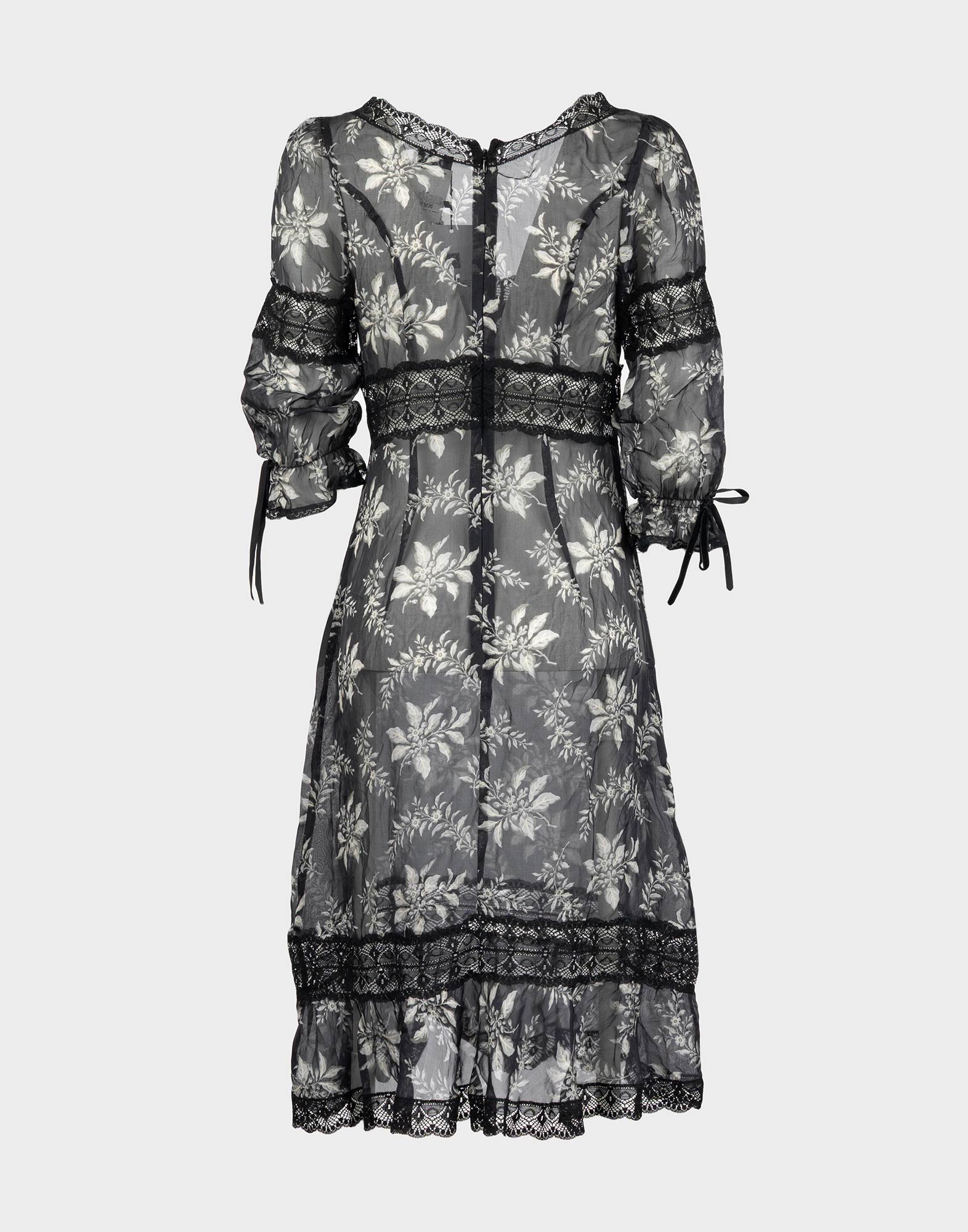 Dolce and Gabbana - 2000s floral dress with transparency - Image 2