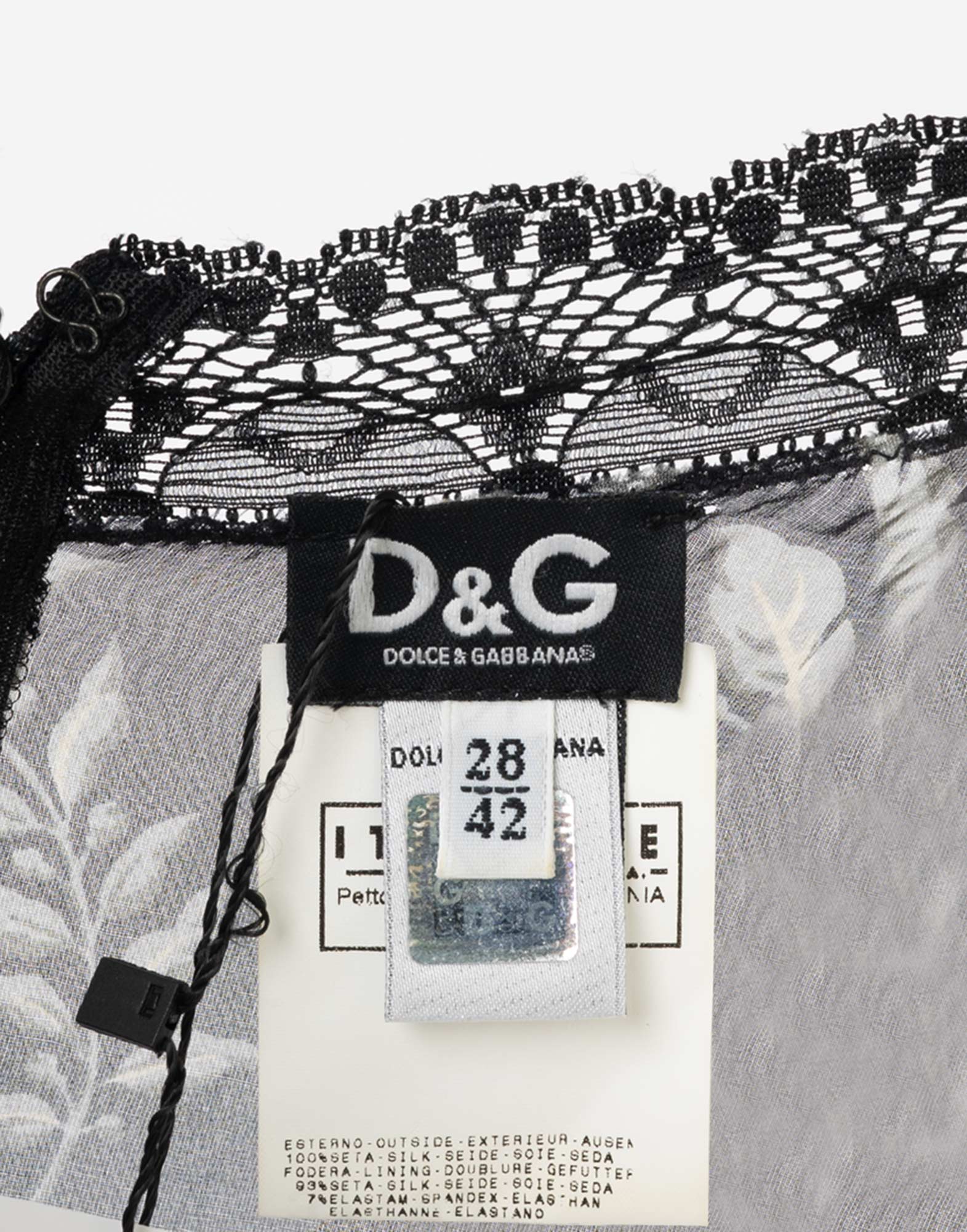 Dolce and Gabbana - 2000s floral dress with transparency - Image 3