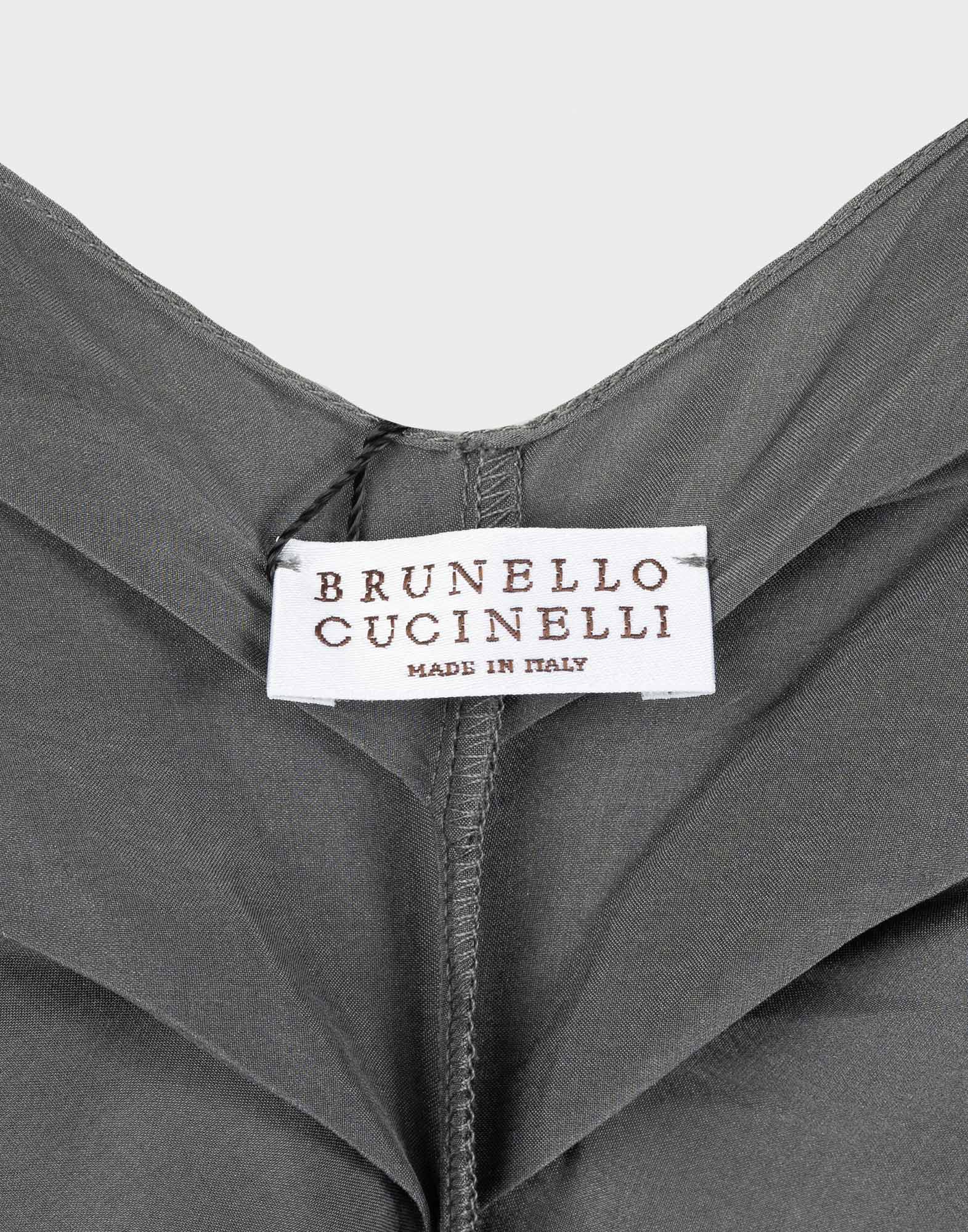 Brunello Cucinelli - Abito monospalla grigio - immagine 3